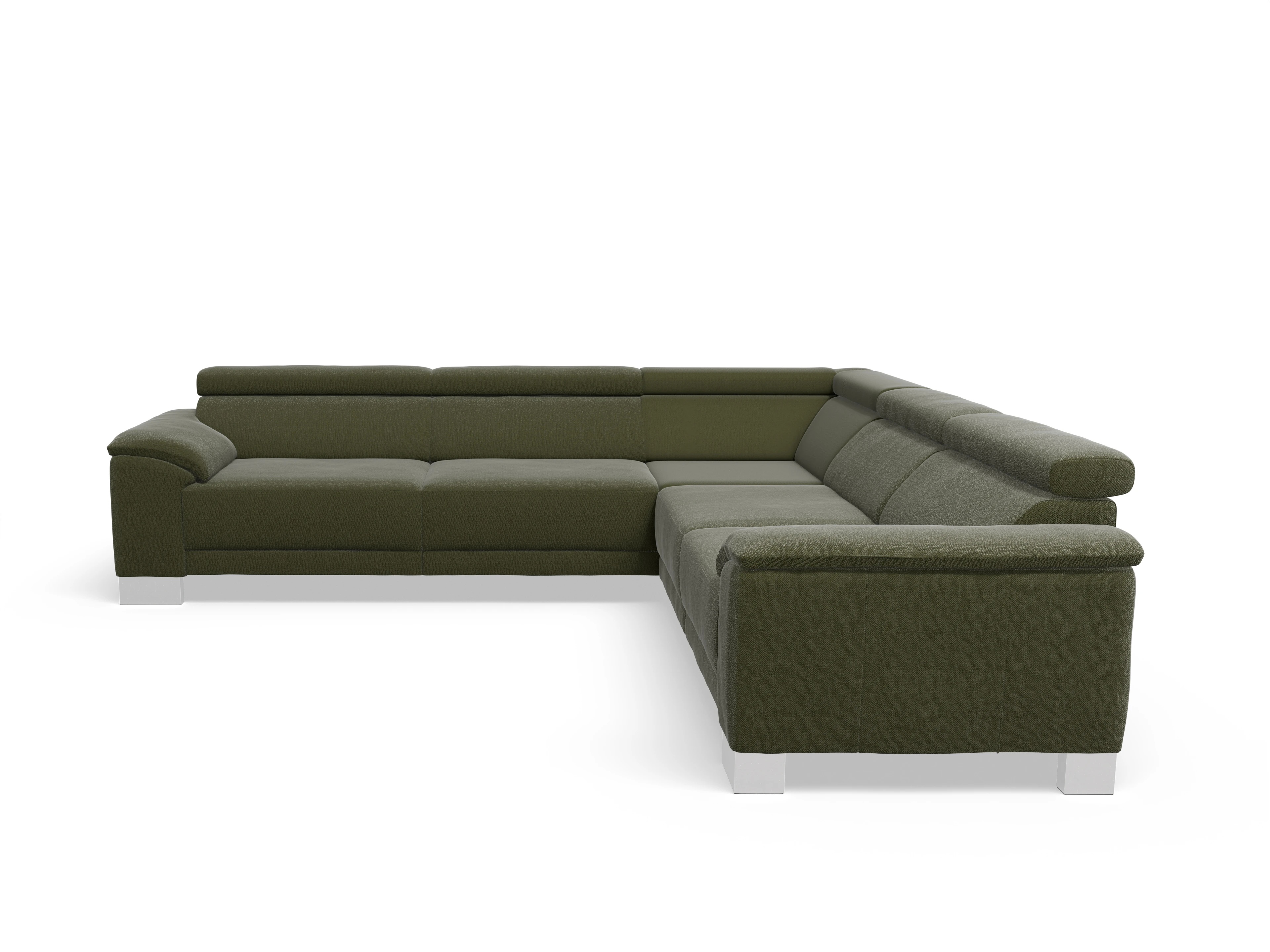 Ansicht des Produktes Antonio Ecksofa gleichschenklig in Stoff Grün