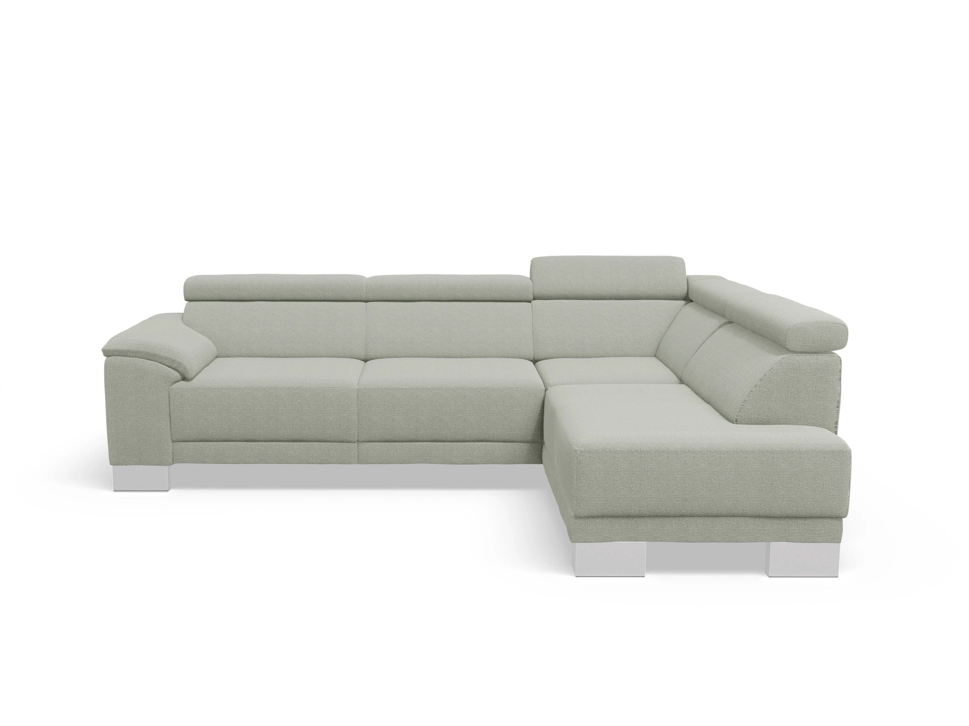 Ansicht des Produktes Antonio Ecksofa rechts Abschluss offen in Stoff Grau