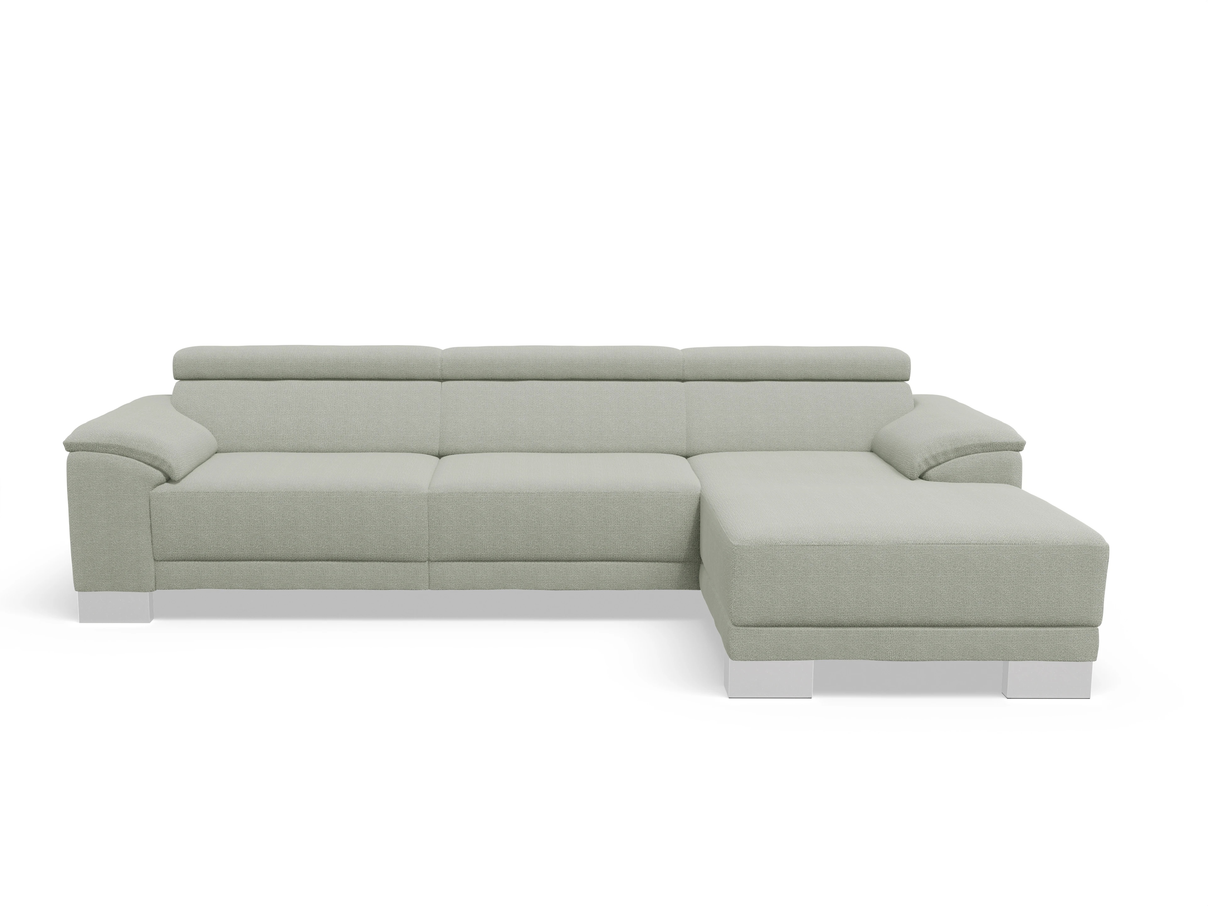 Ansicht des Produktes Antonio Ecksofa rechts Abschluss offen in Stoff Grau