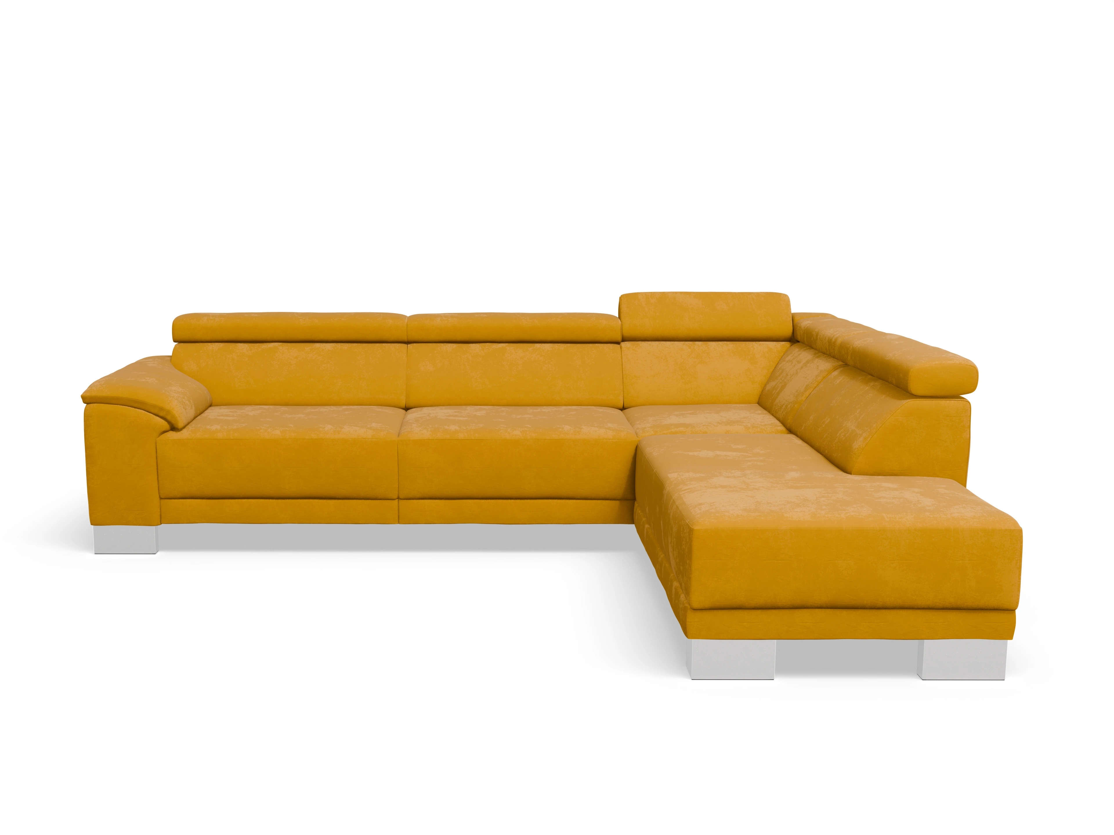 Ansicht des Produktes Antonio Ecksofa rechts Abschluss offen in Stoff Orange