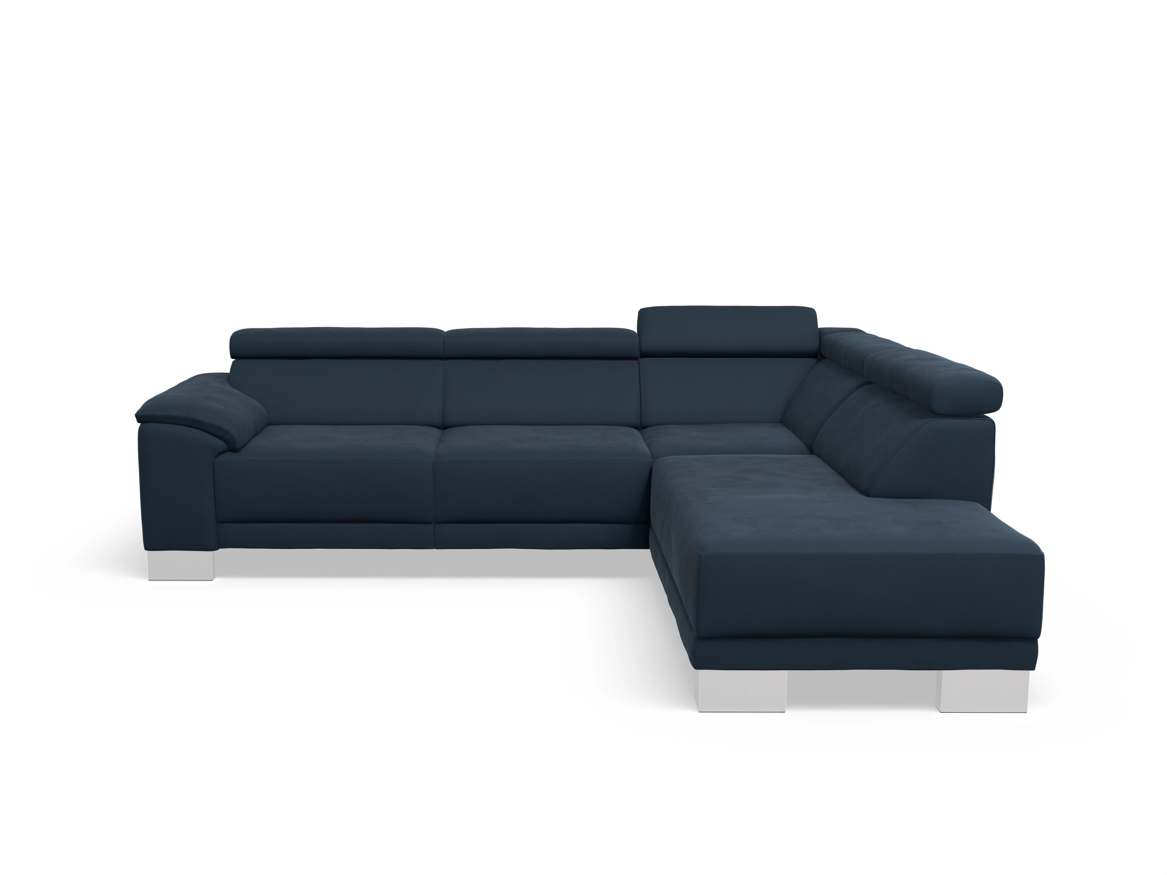 Ansicht des Produktes Antonio Ecksofa rechts Abschluss offen in Stoff Schwarz