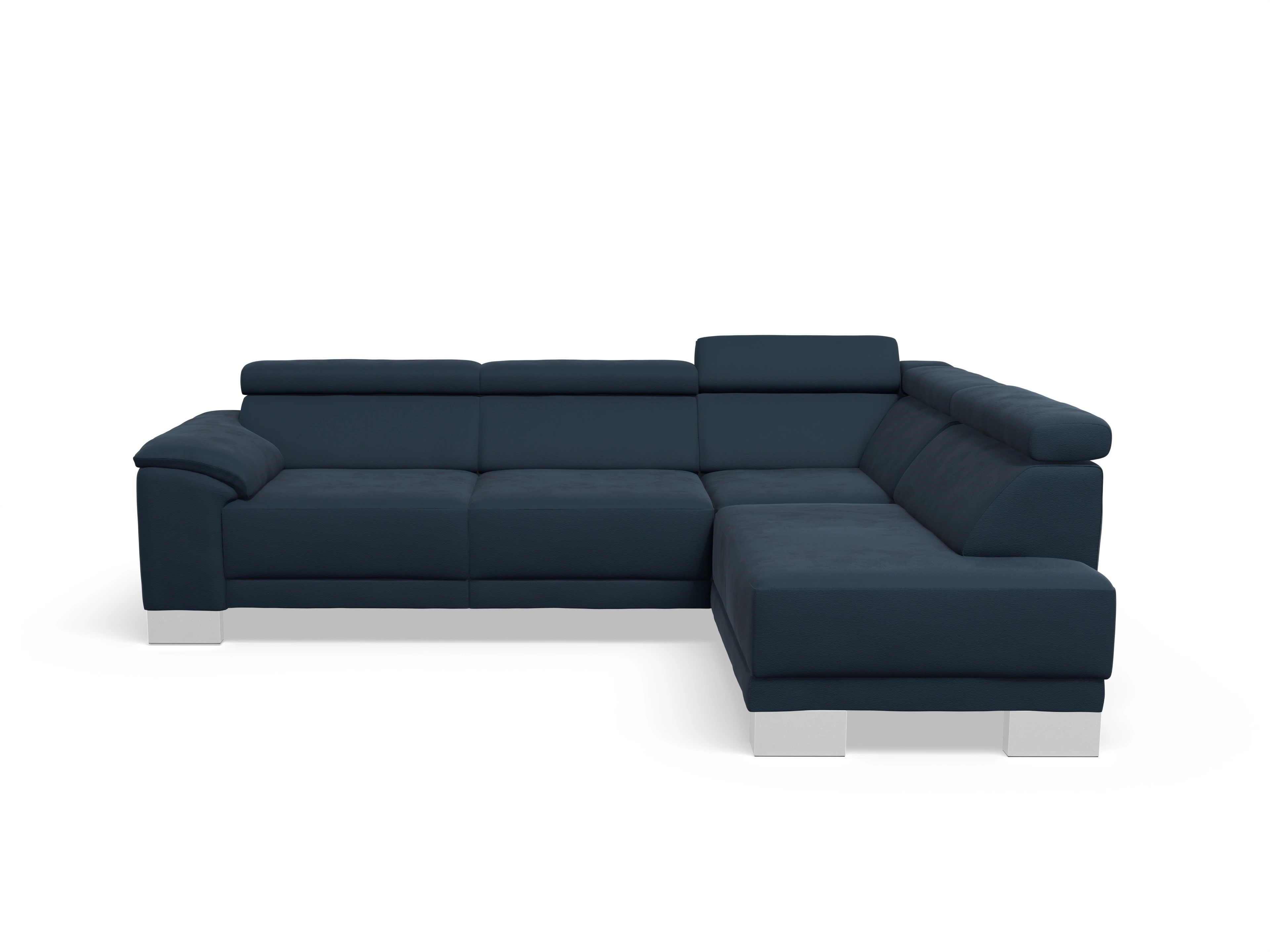 Ansicht des Produktes Antonio Ecksofa rechts Abschluss offen in Stoff Schwarz