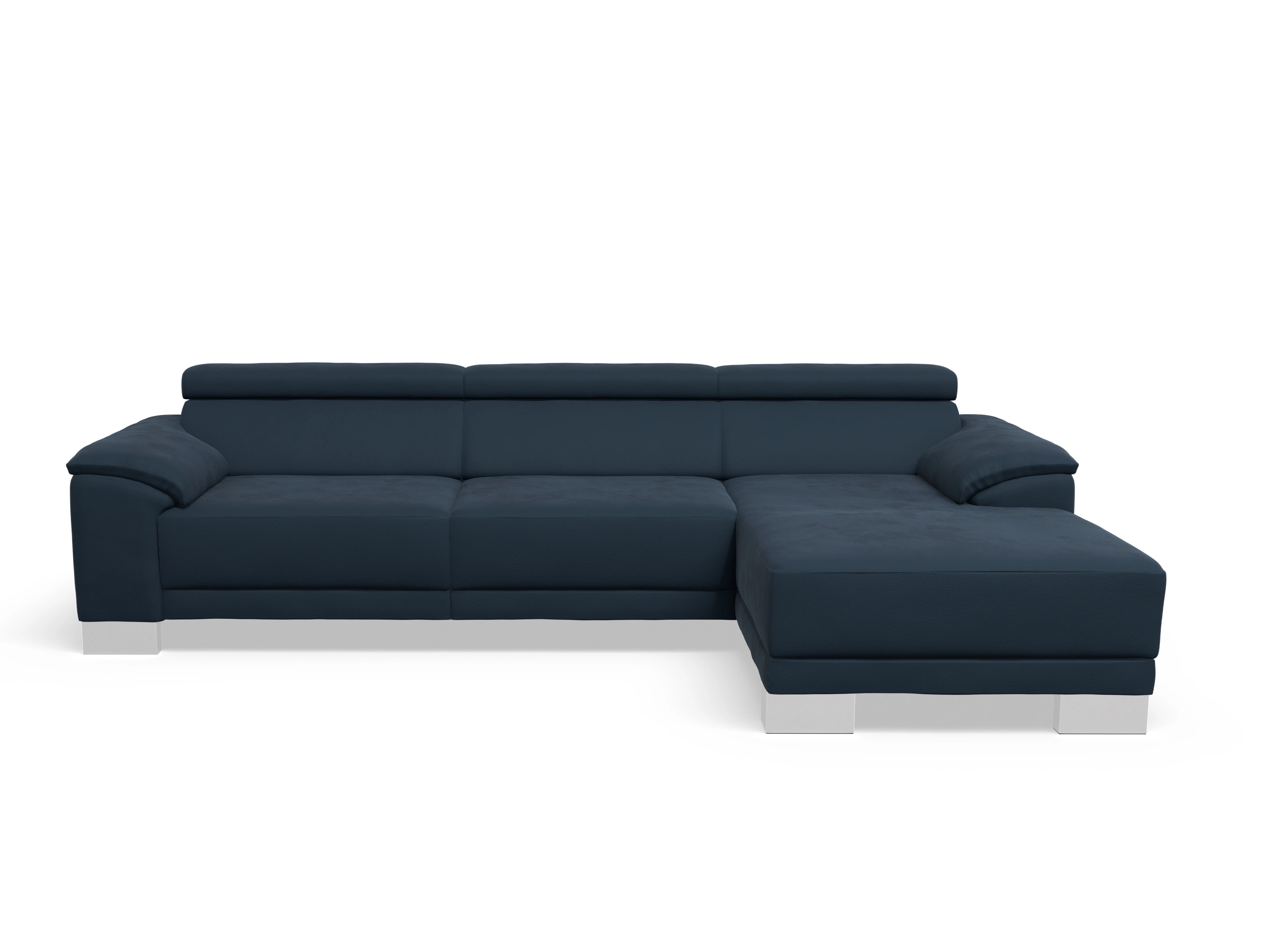 Antonio Ecksofa LO Large R Ansicht des Produktes Antonio Ecksofa rechts Abschluss offen in Stoff Schwarz