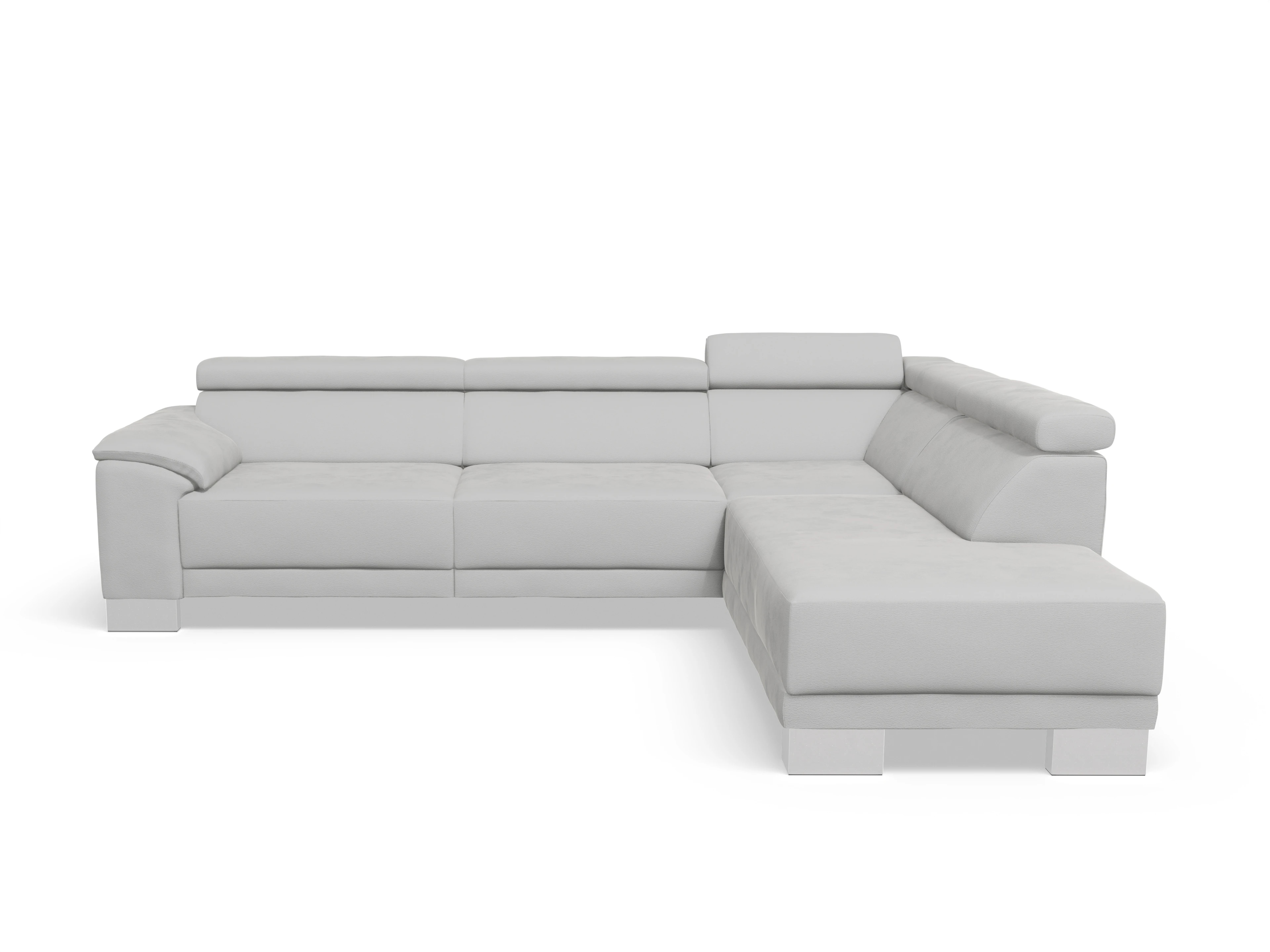 Ansicht des Produktes Antonio Ecksofa rechts Abschluss offen in Stoff Grau