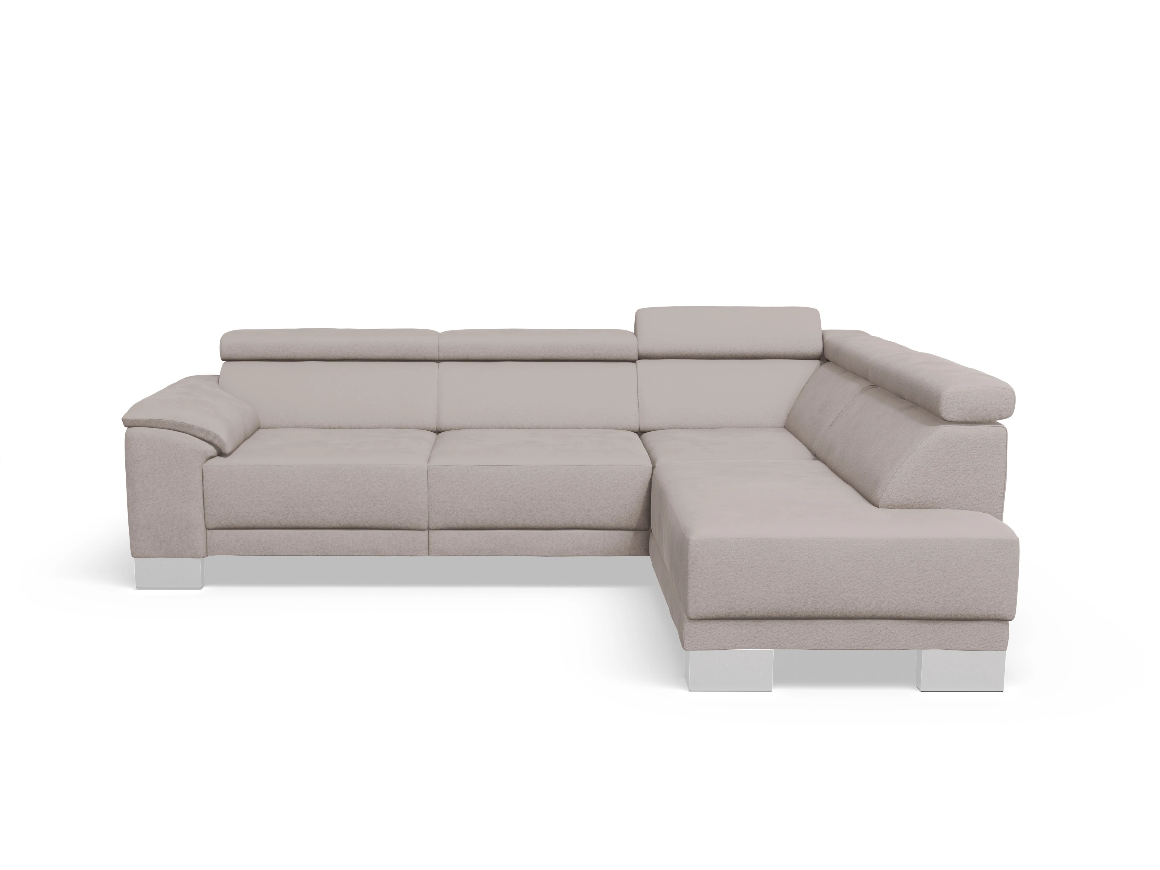 Ansicht des Produktes Antonio Ecksofa rechts Abschluss offen in Stoff Braun