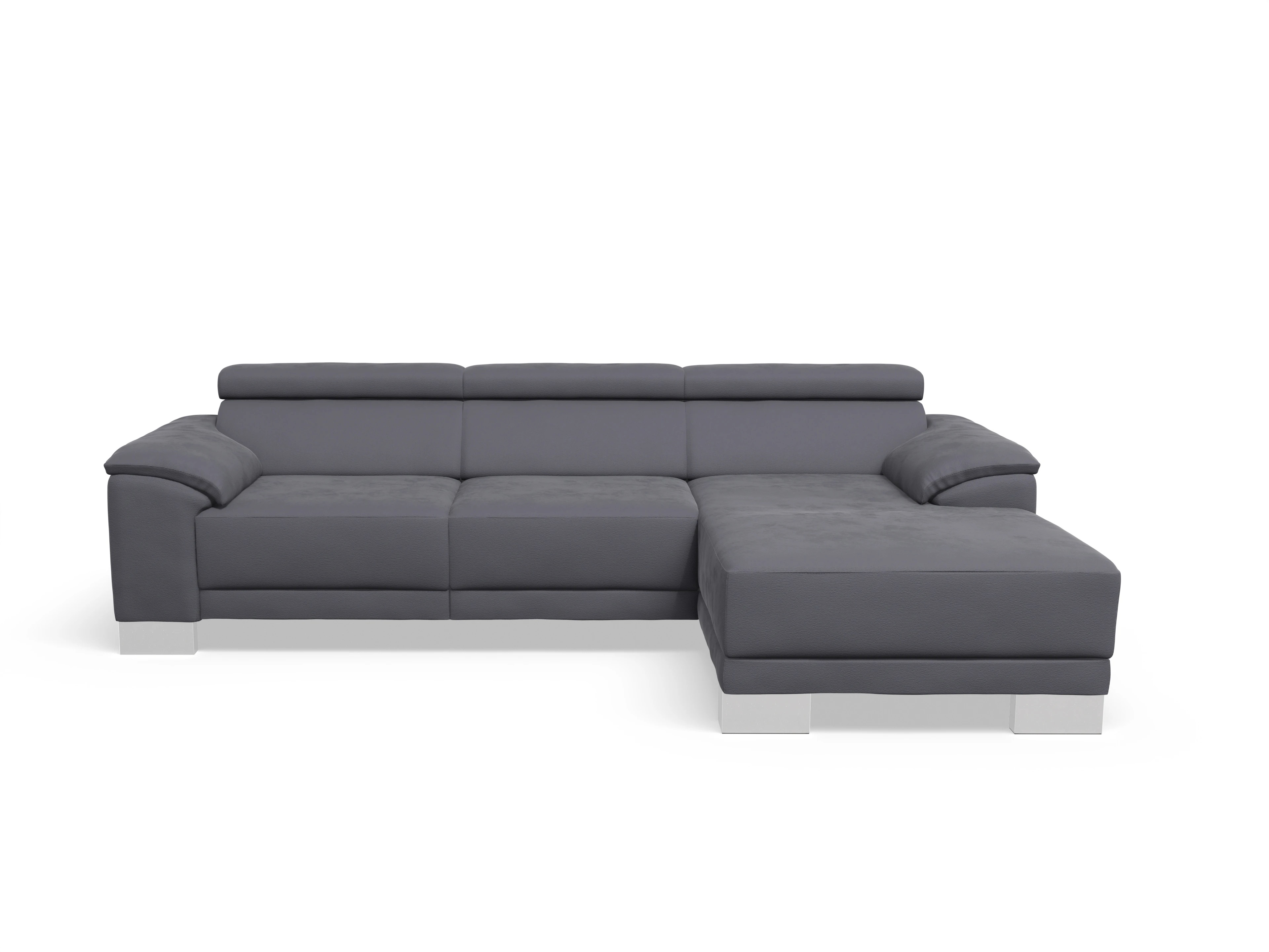Antonio Ecksofa LO Medium R Ansicht des Produktes Antonio in Stoff Grau