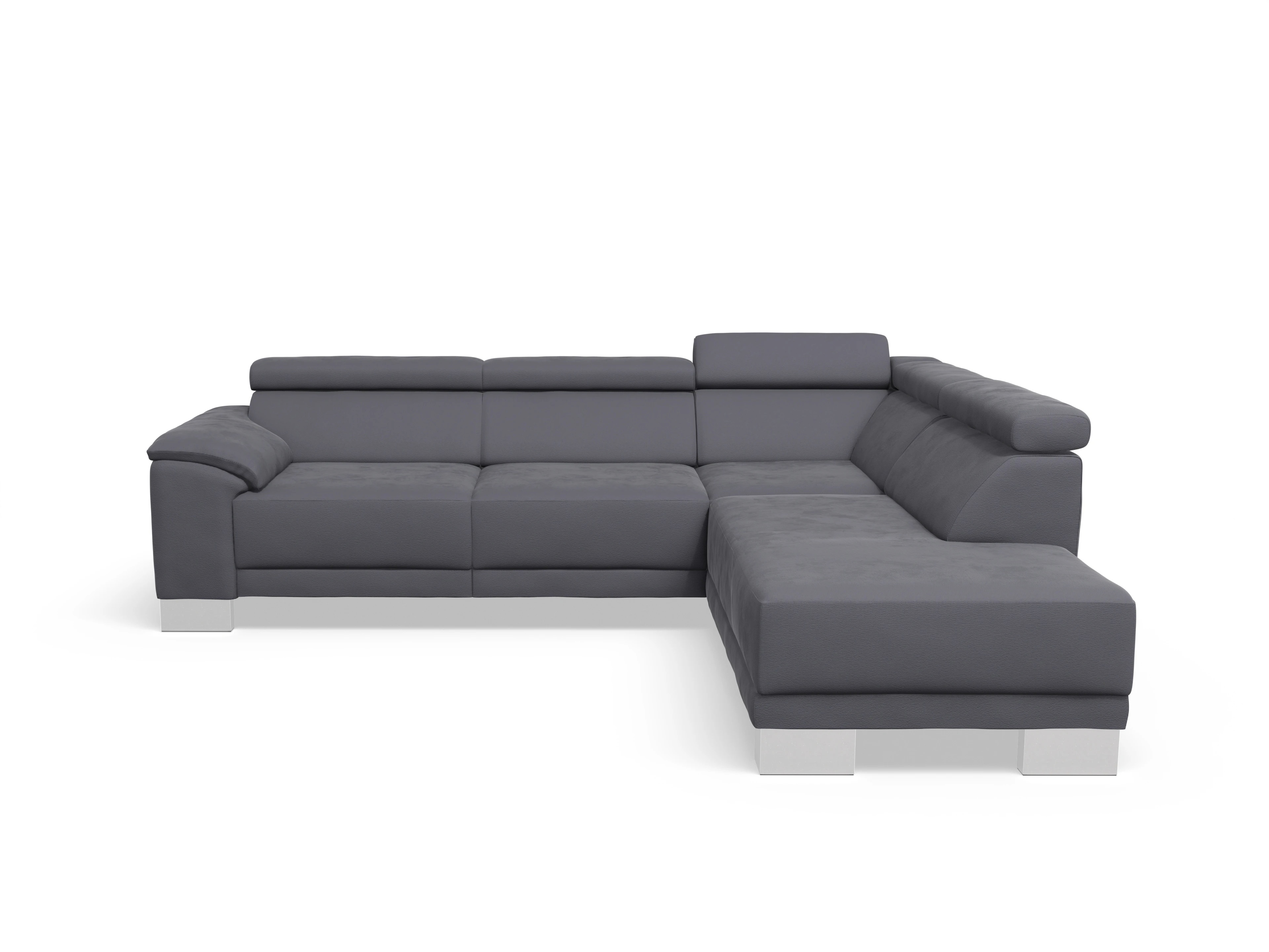 Ansicht des Produktes Antonio Ecksofa rechts Abschluss offen in Stoff Grau