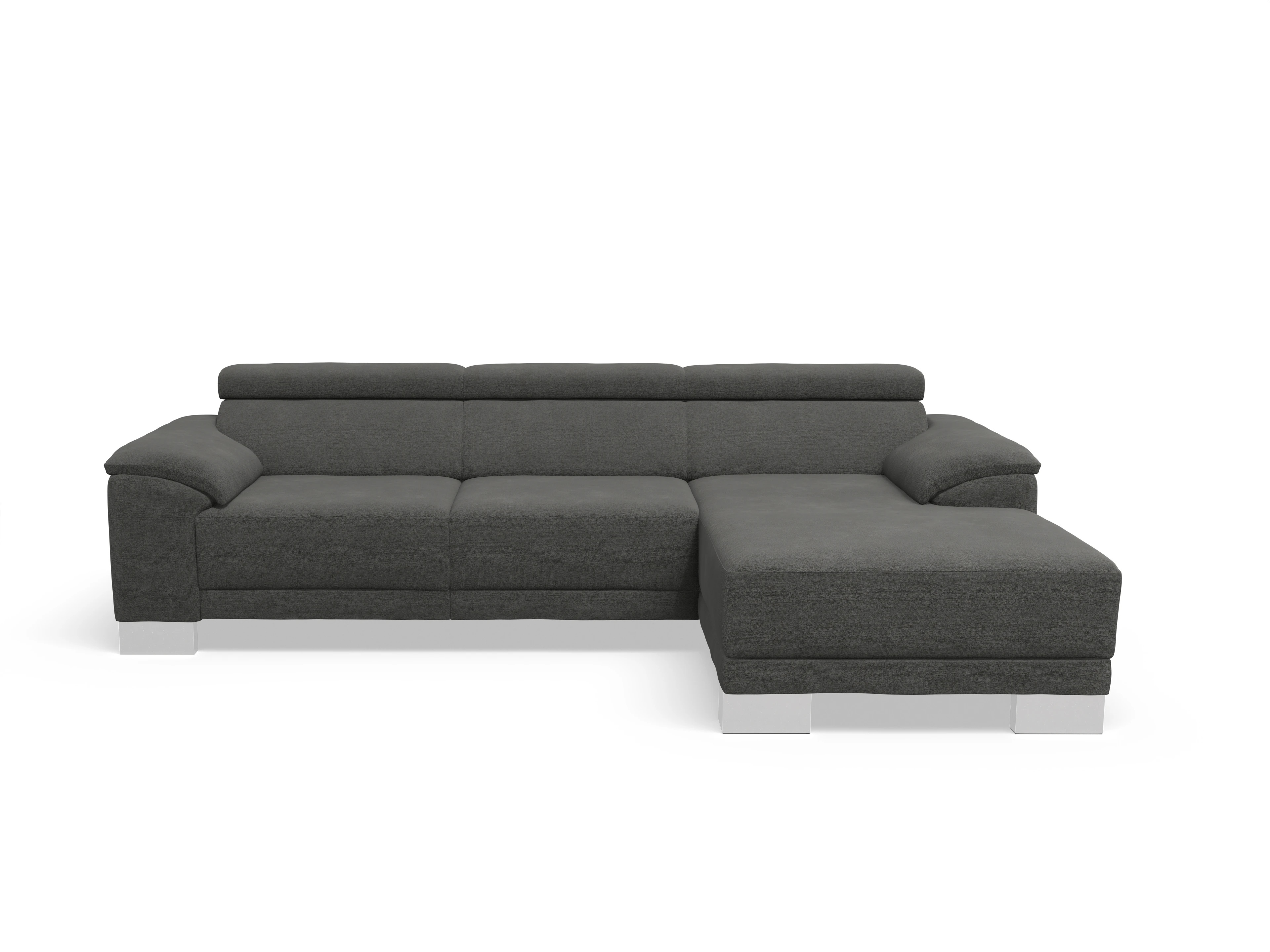 Antonio Ecksofa LO Medium R Ansicht des Produktes Antonio in Stoff Grau