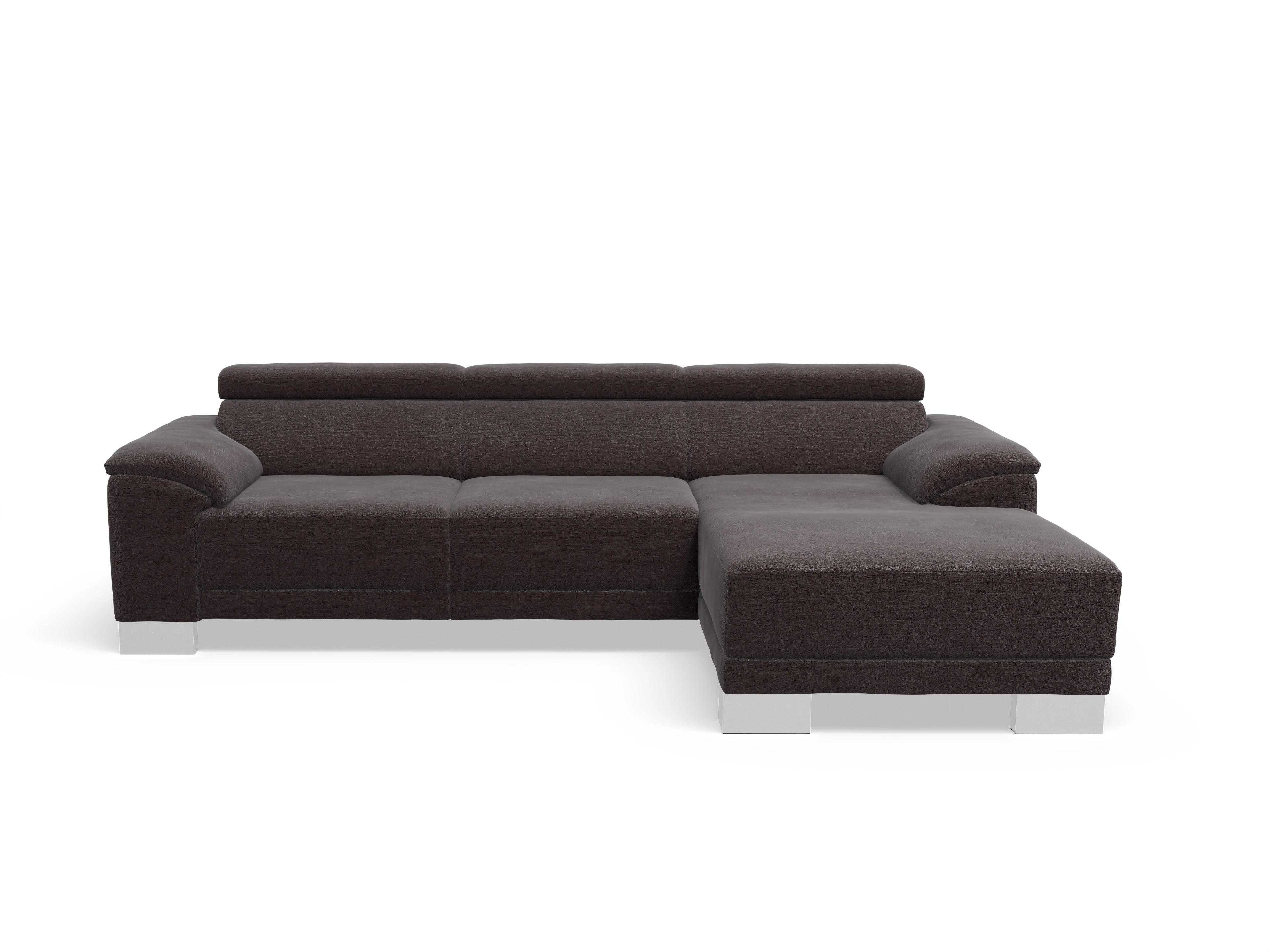 Antonio Ecksofa LO Medium R Ansicht des Produktes Antonio in Stoff Braun