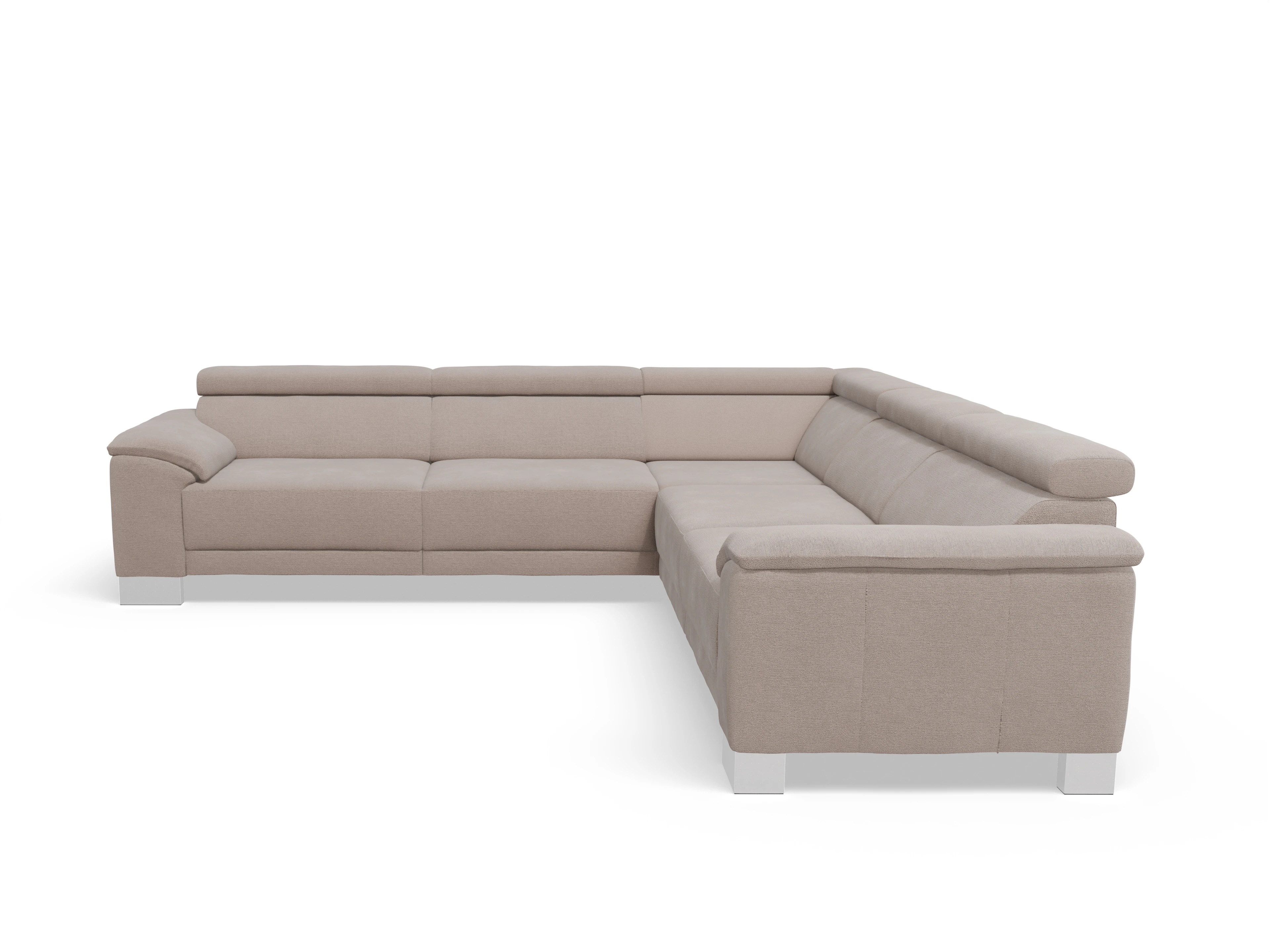 Ansicht des Produktes Antonio Ecksofa gleichschenklig in Stoff Braun
