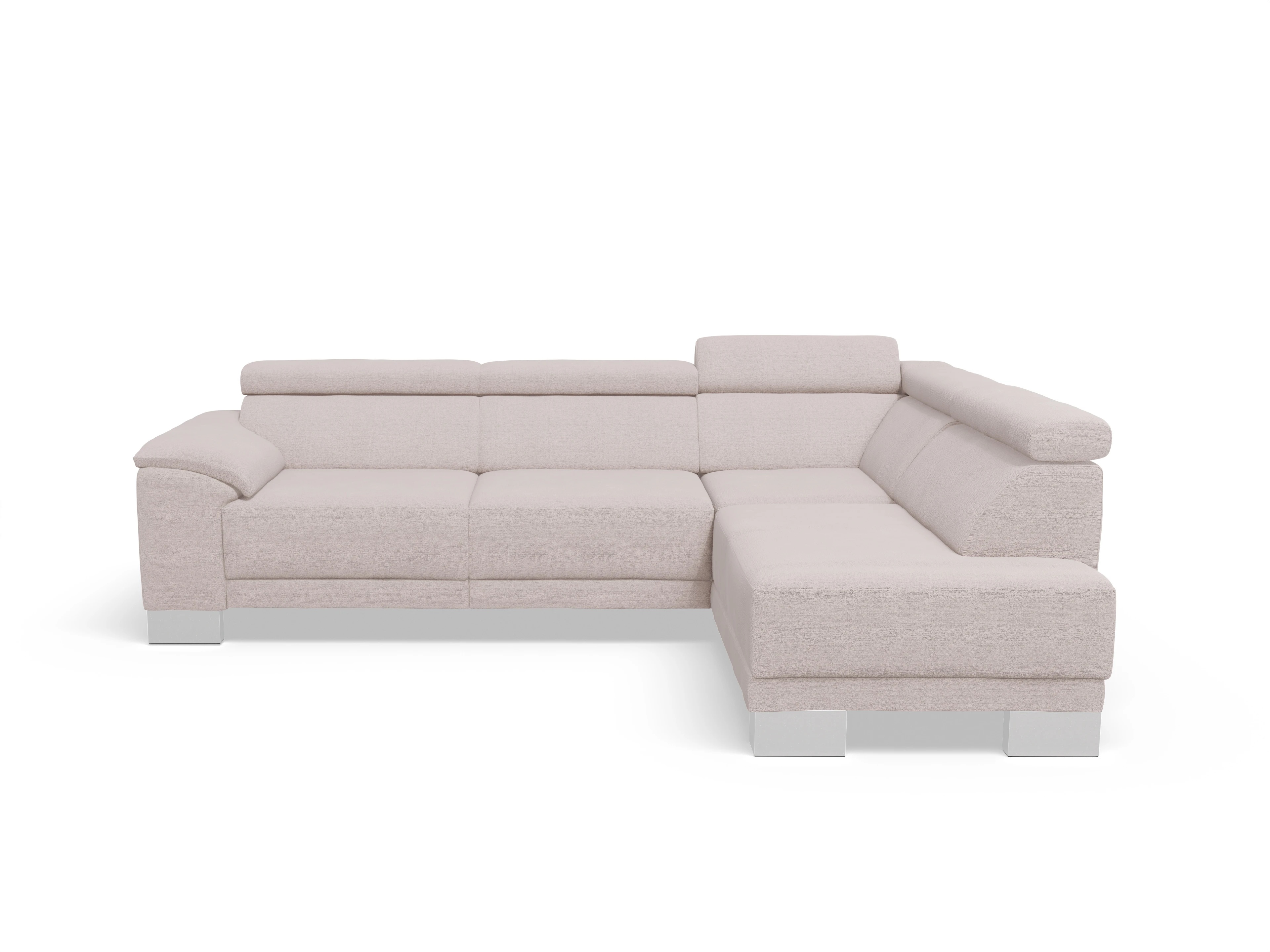 Ansicht des Produktes Antonio Ecksofa rechts Abschluss offen in Stoff Weiss
