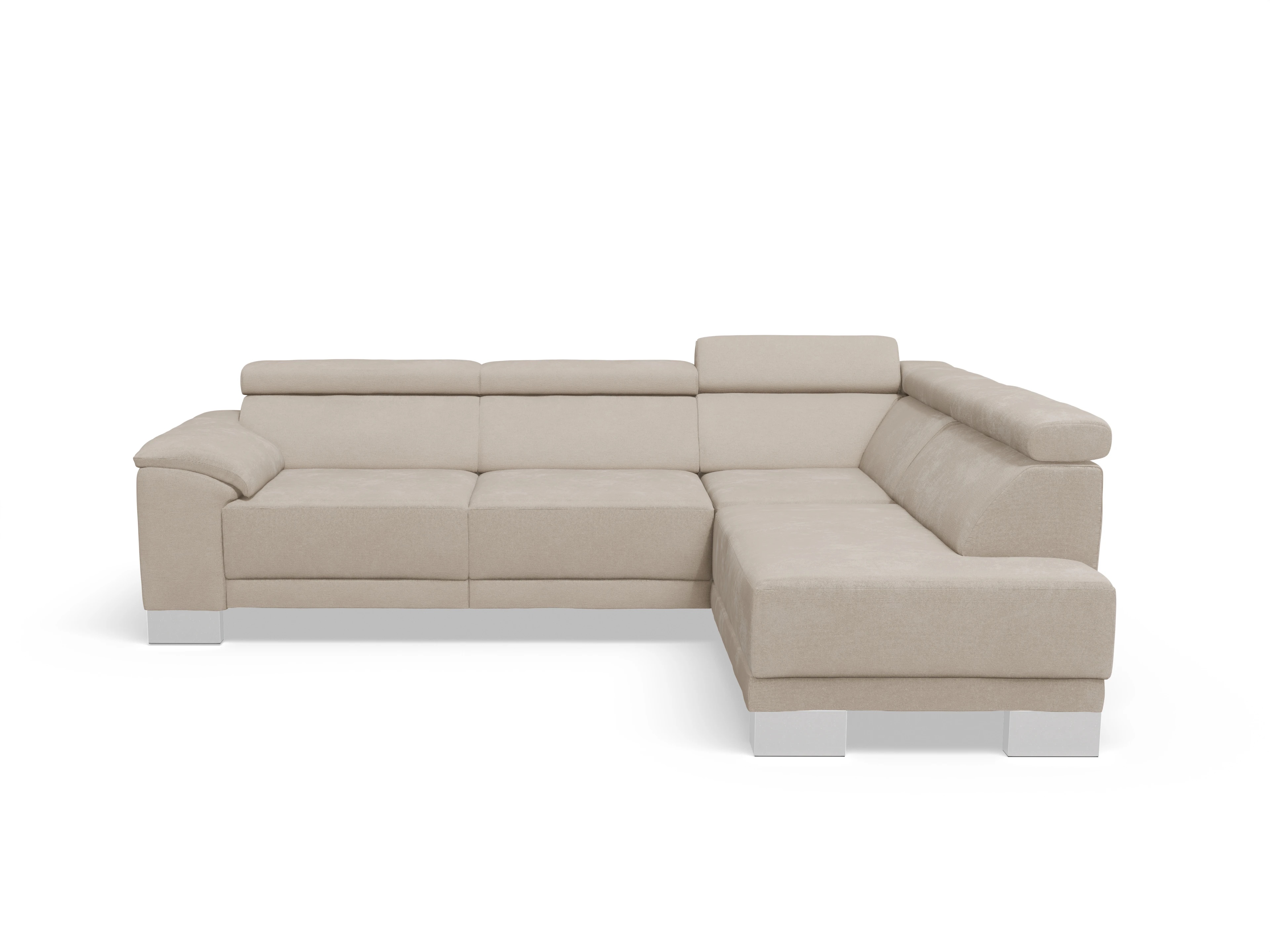 Ansicht des Produktes Antonio Ecksofa rechts Abschluss offen in Stoff Beige