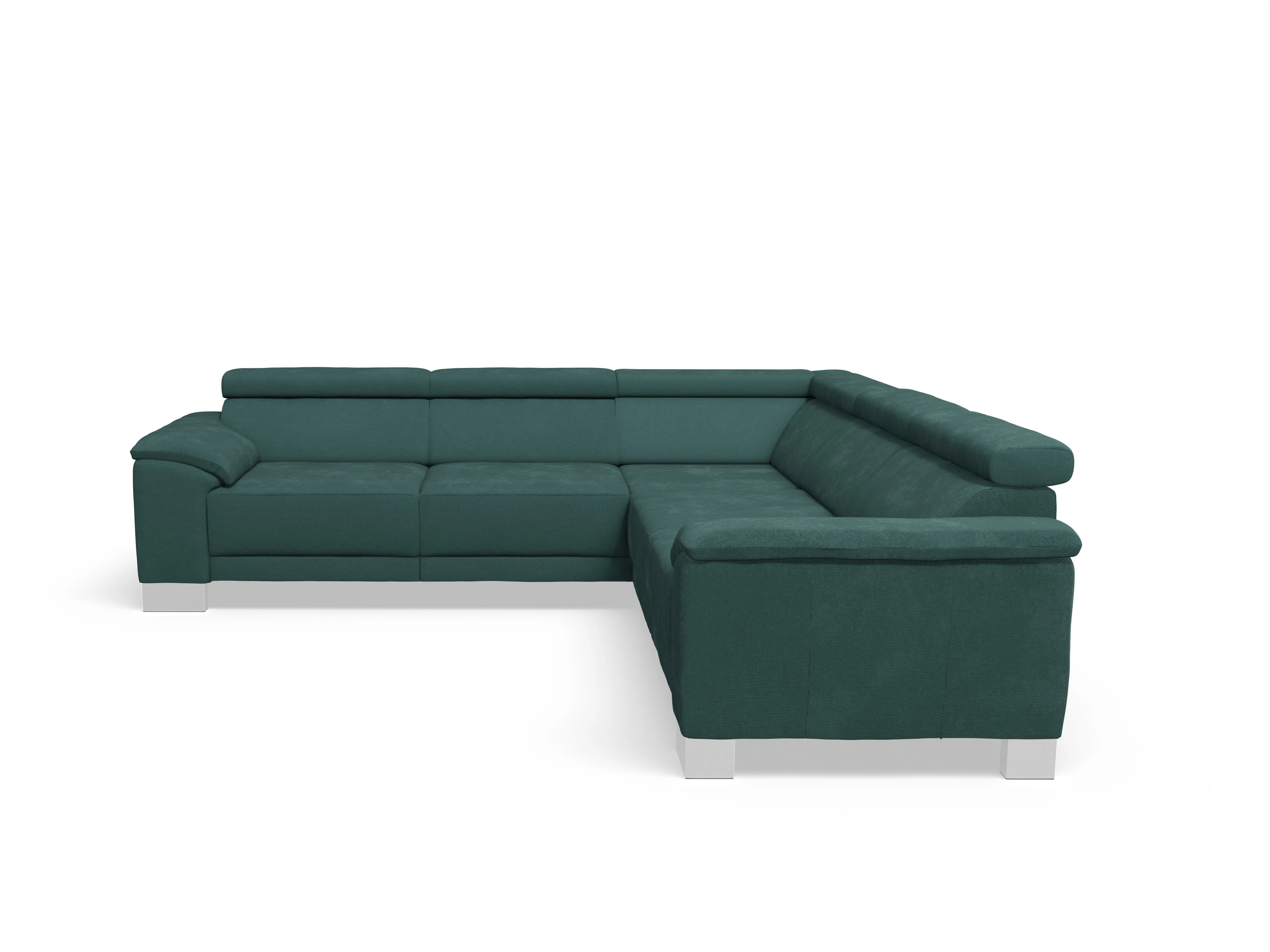 Ansicht des Produktes Antonio Ecksofa gleichschenklig in Stoff Grün