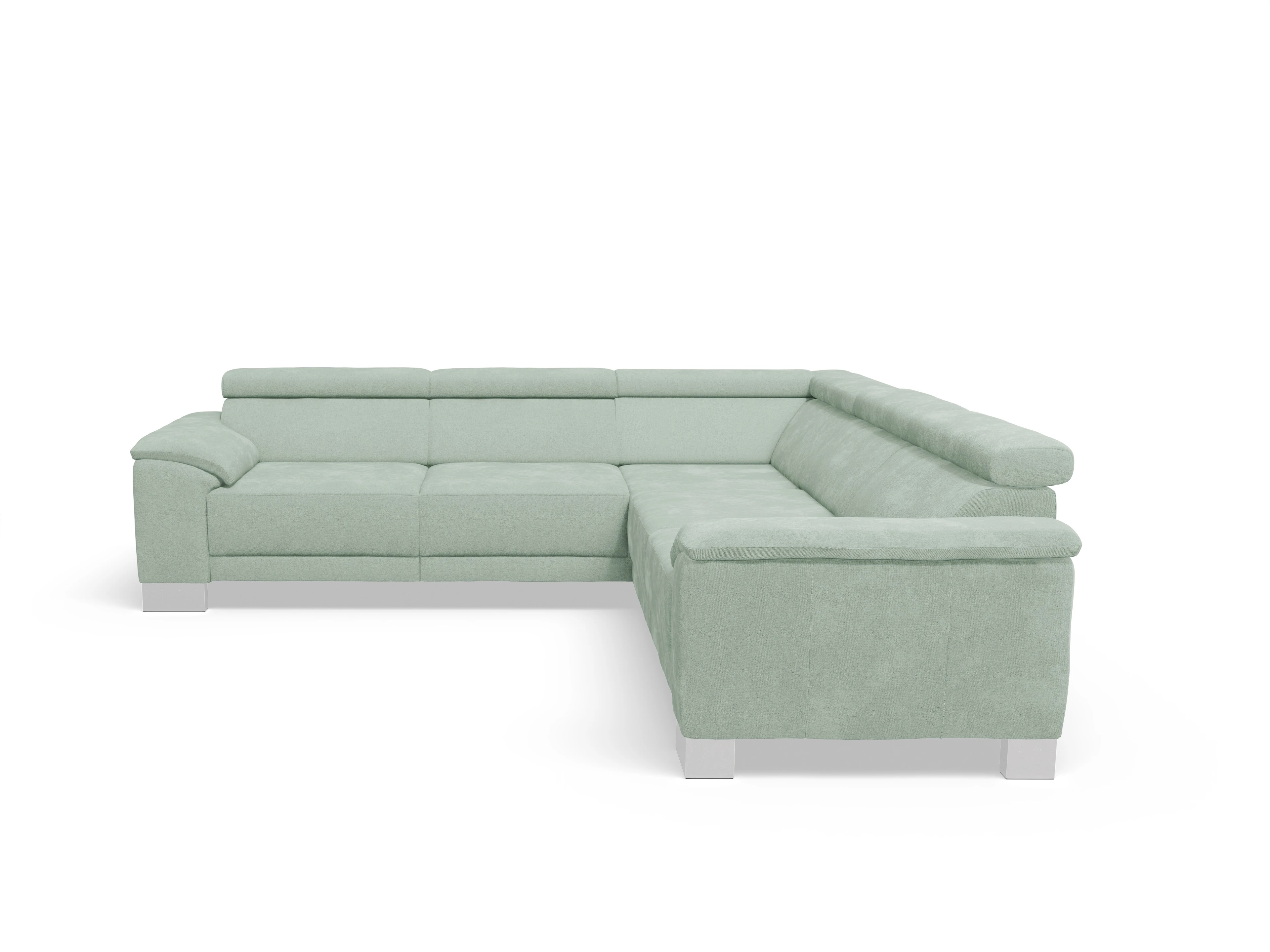 Ansicht des Produktes Antonio Ecksofa gleichschenklig in Stoff Grün
