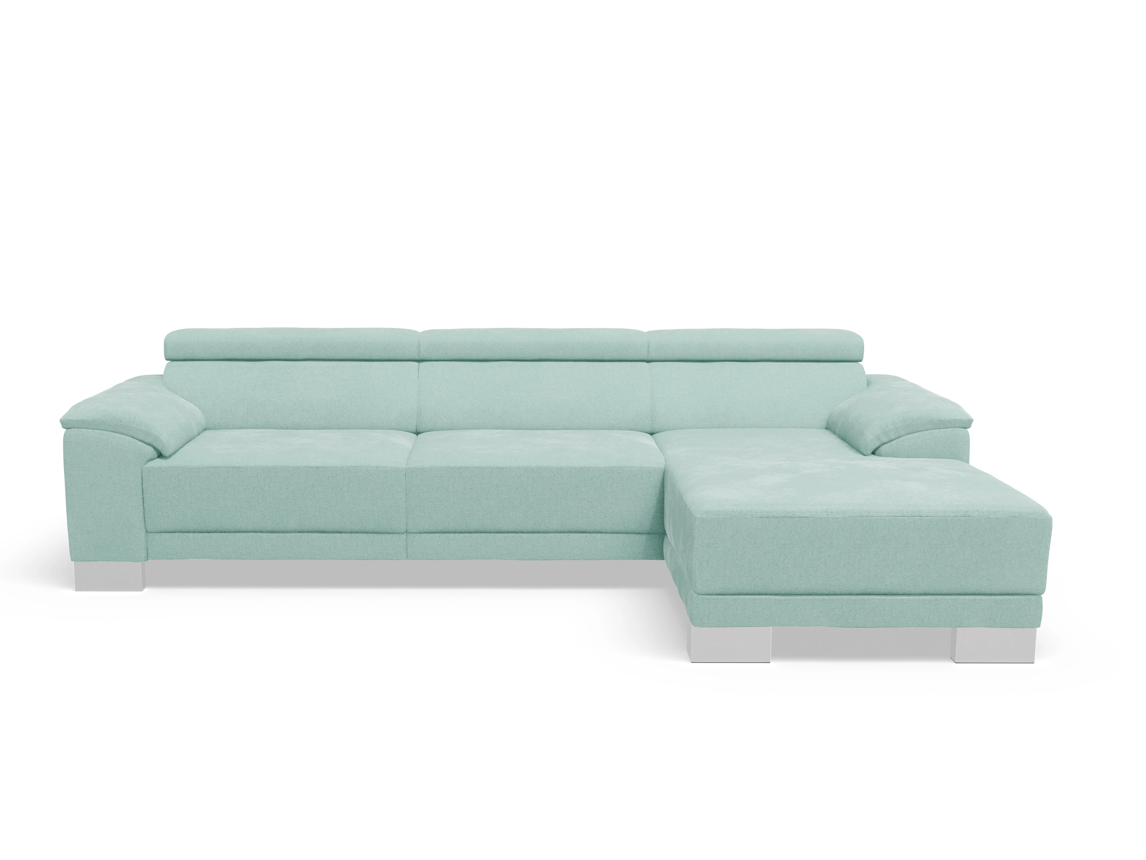 Antonio Ecksofa LO Large R Ansicht des Produktes Antonio Ecksofa rechts Abschluss offen in Stoff Blau