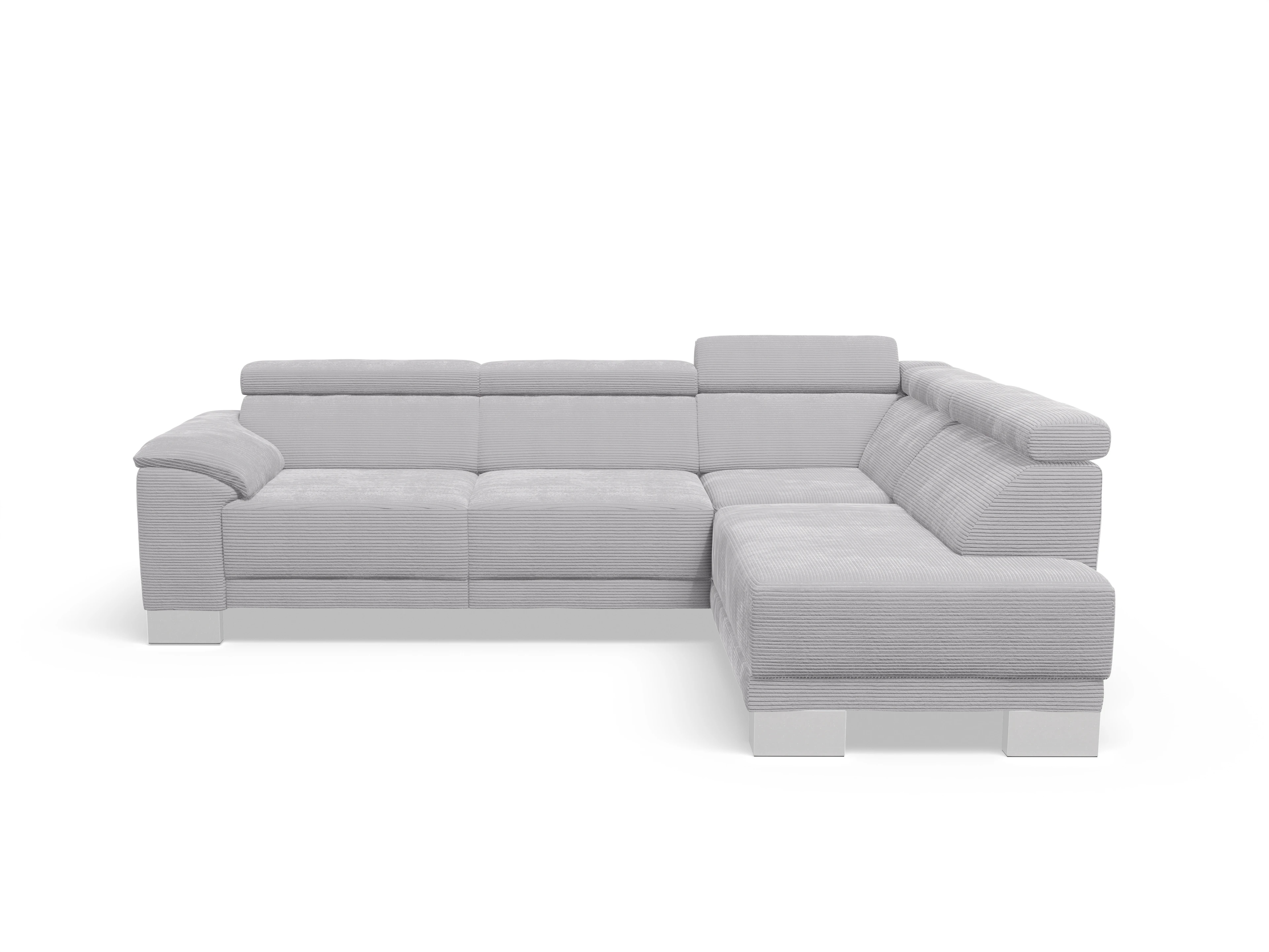 Ansicht des Produktes Antonio Ecksofa rechts Abschluss offen in Stoff Grau
