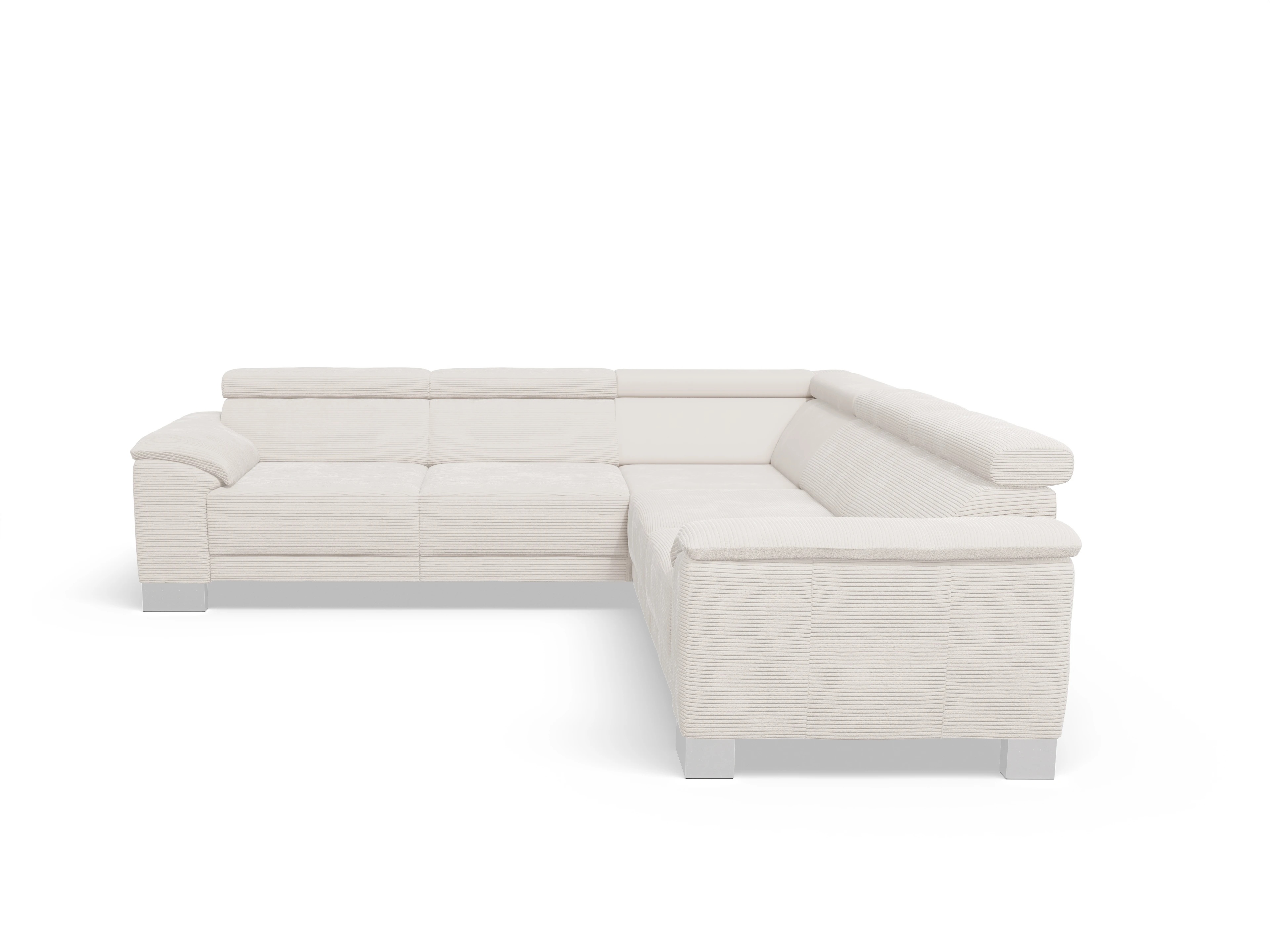 Ansicht des Produktes Antonio Ecksofa gleichschenklig in Stoff Weiss