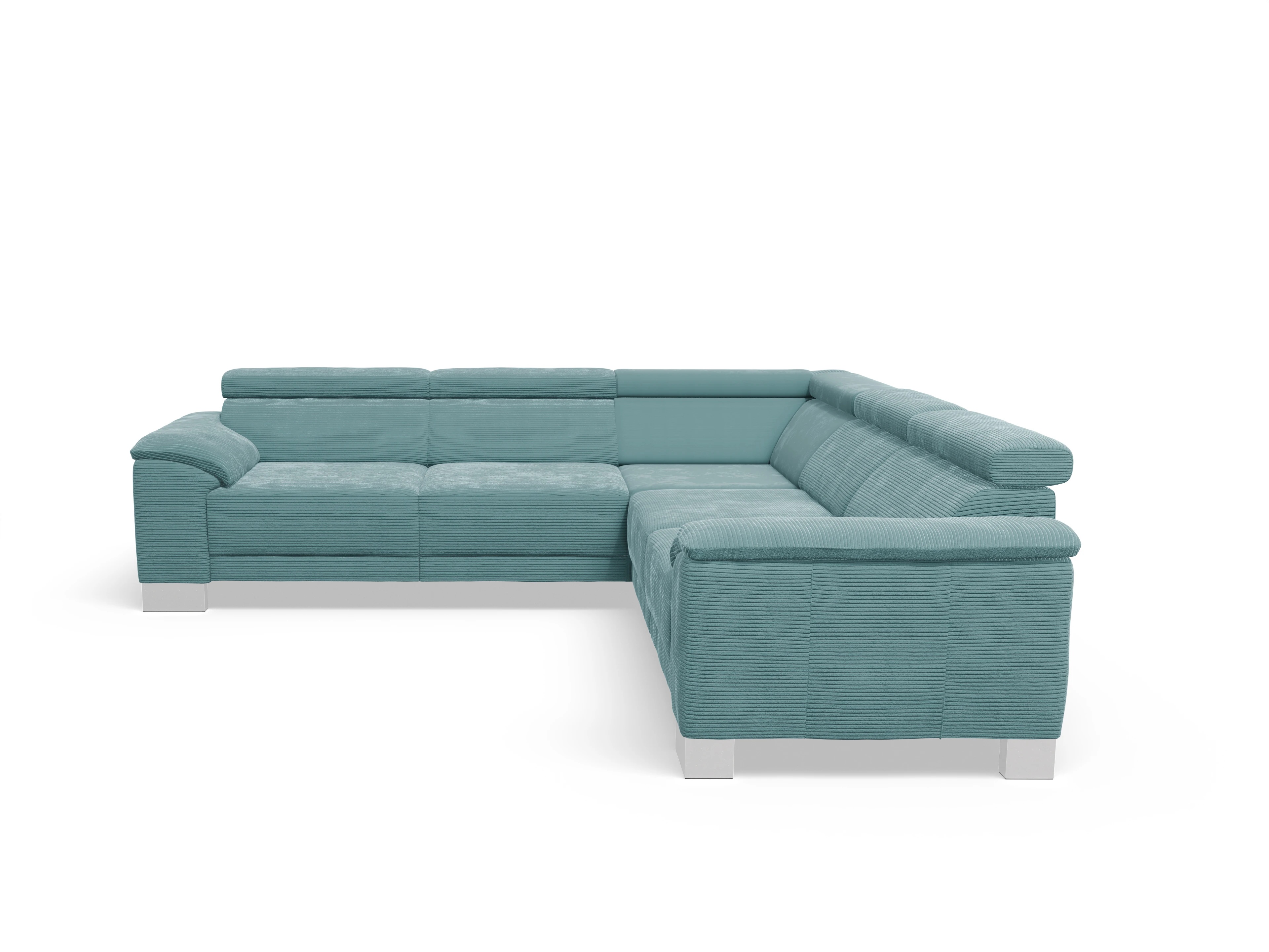 Ansicht des Produktes Antonio Ecksofa gleichschenklig in Stoff Blau