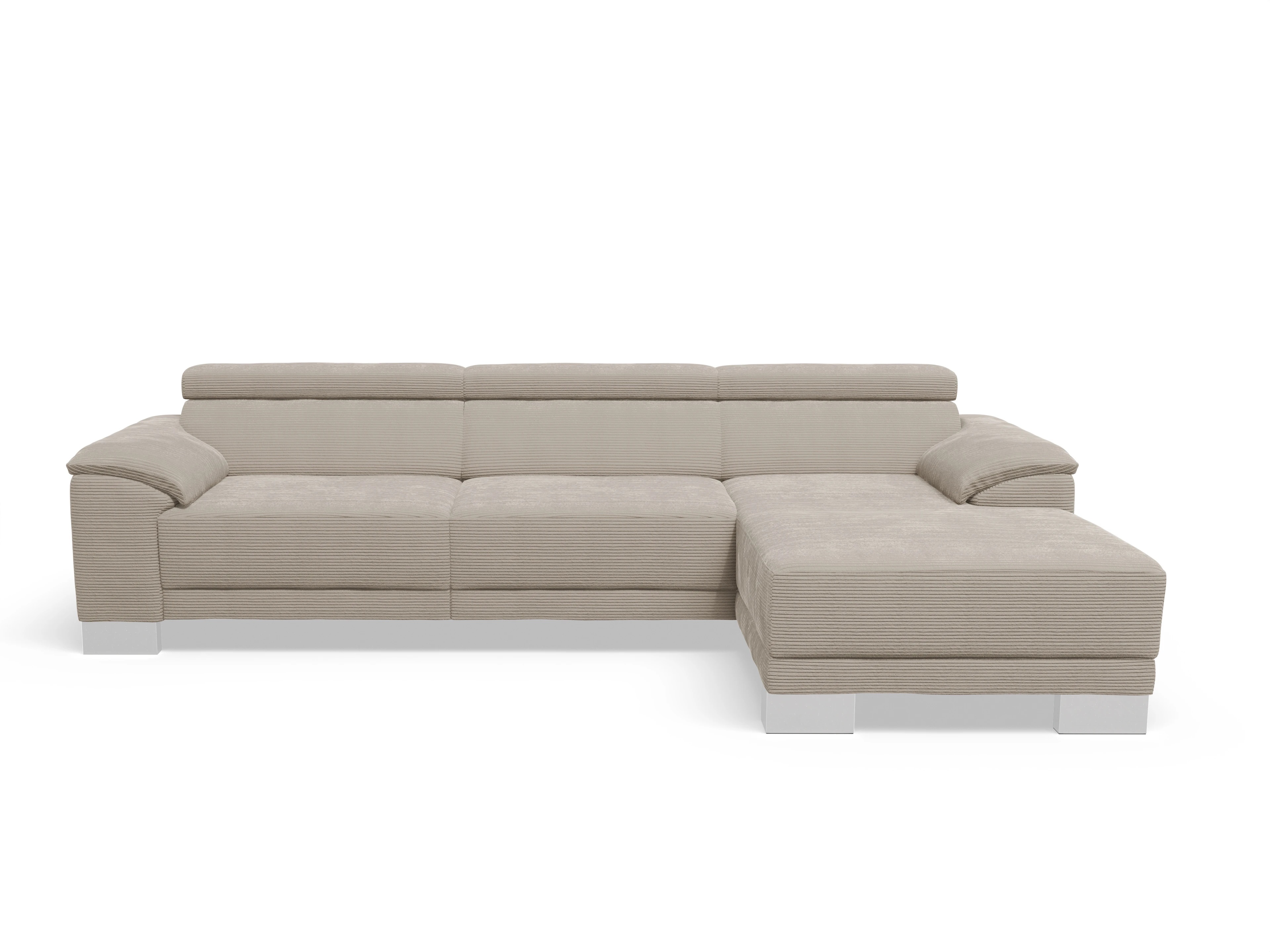 Antonio Ecksofa LO Large R Ansicht des Produktes Antonio Ecksofa rechts Abschluss offen in Stoff Braun