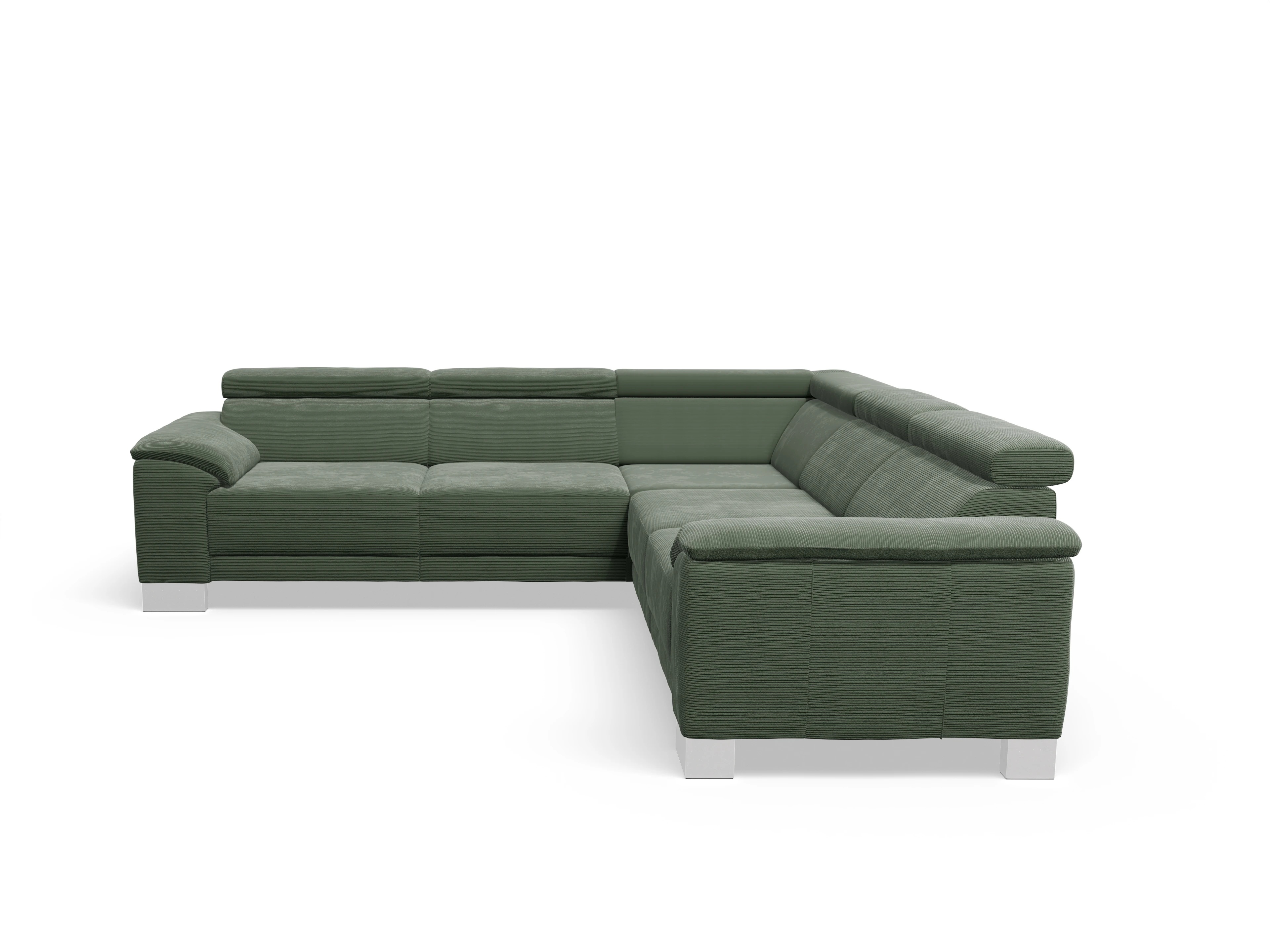 Ansicht des Produktes Antonio Ecksofa gleichschenklig in Stoff Grün