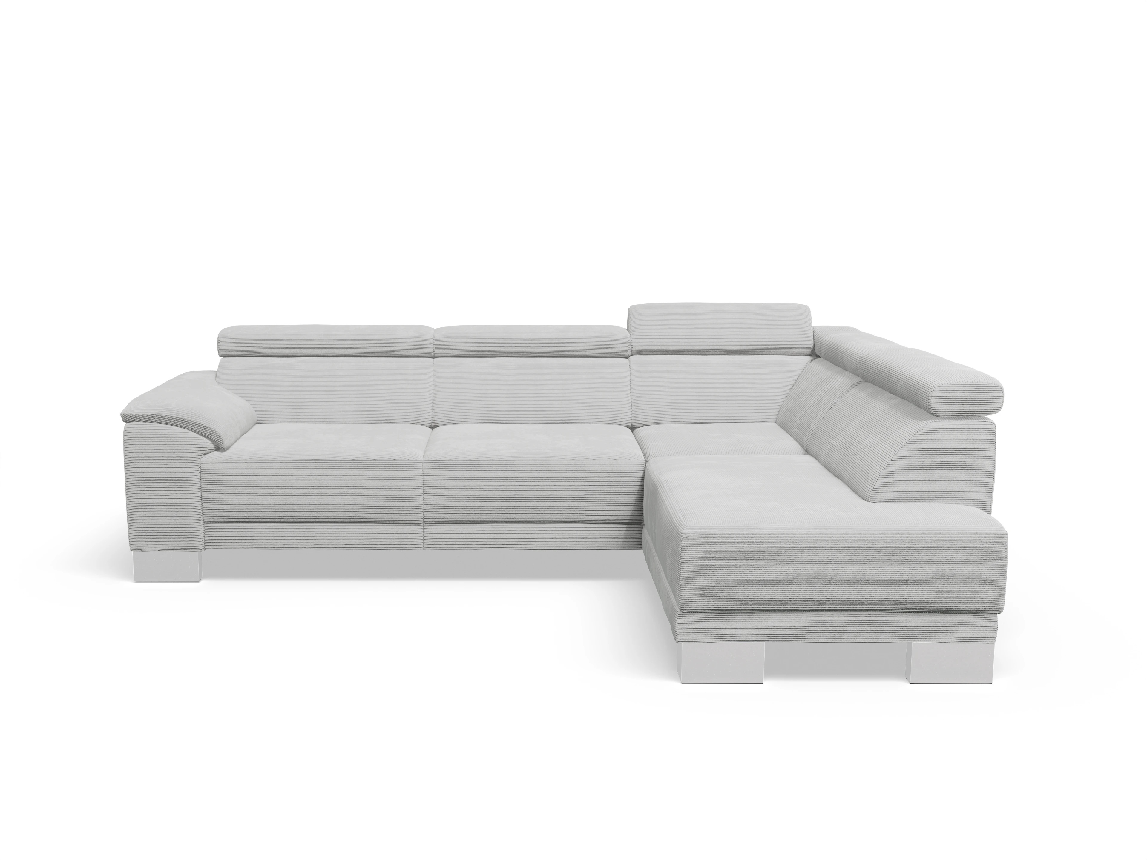 Ansicht des Produktes Antonio Ecksofa rechts Abschluss offen in Stoff Grau