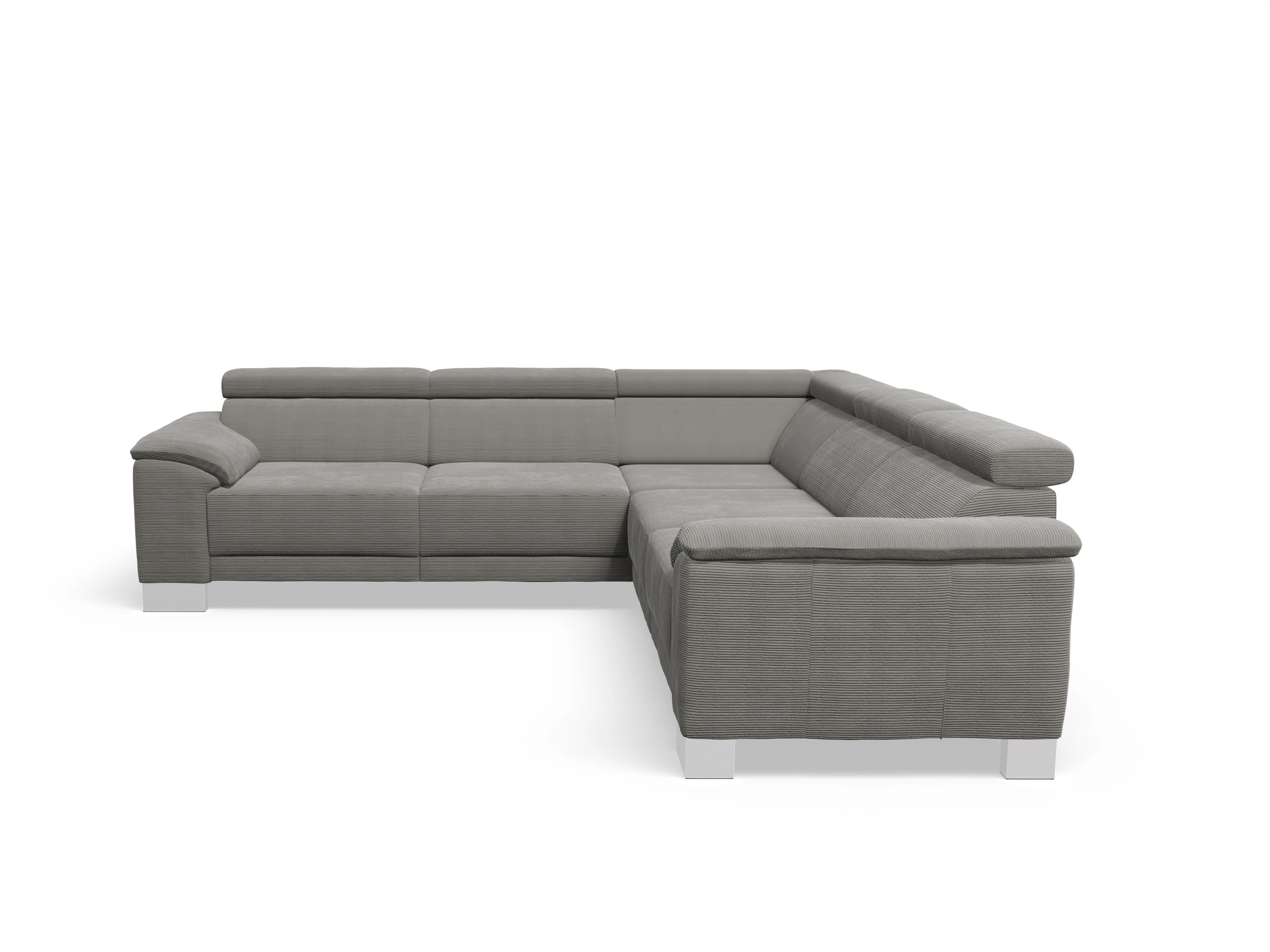 Antonio Ecksofa SPE Medium Ansicht des Produktes Antonio Ecksofa gleichschenklig in Stoff Grau