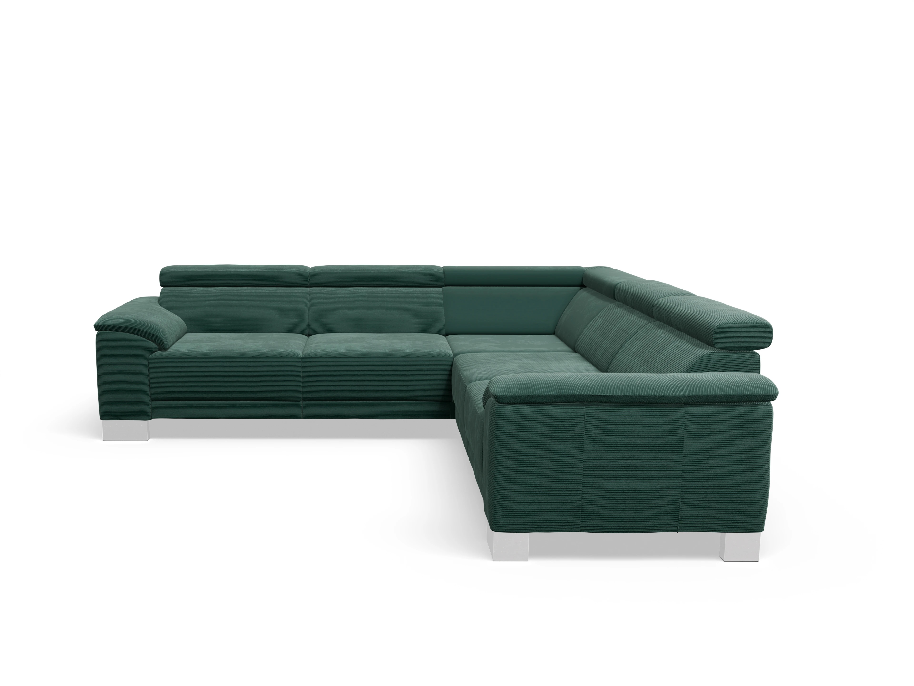 Ansicht des Produktes Antonio Ecksofa gleichschenklig in Stoff Grün