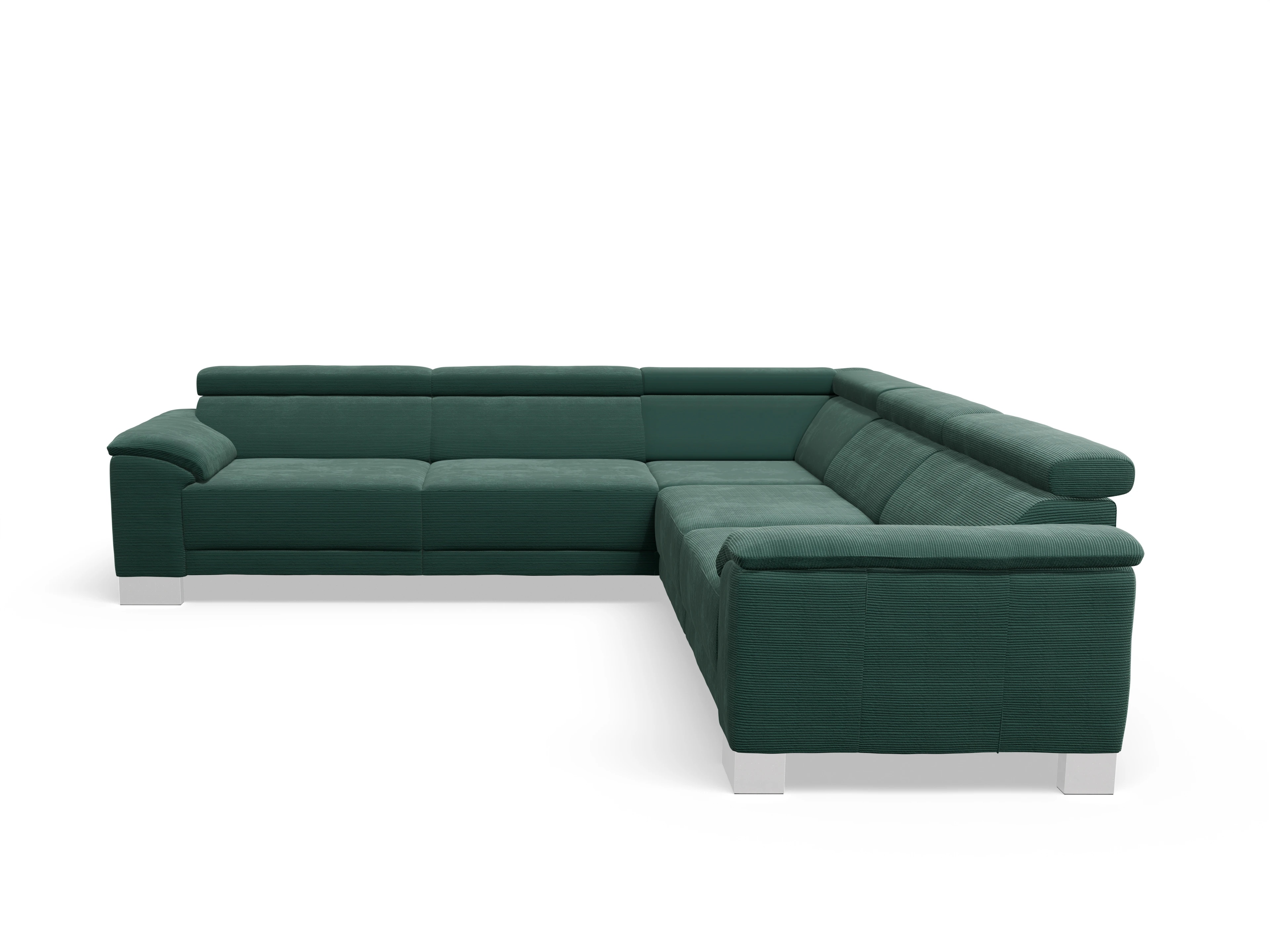 Ansicht des Produktes Antonio Ecksofa gleichschenklig in Stoff Grün