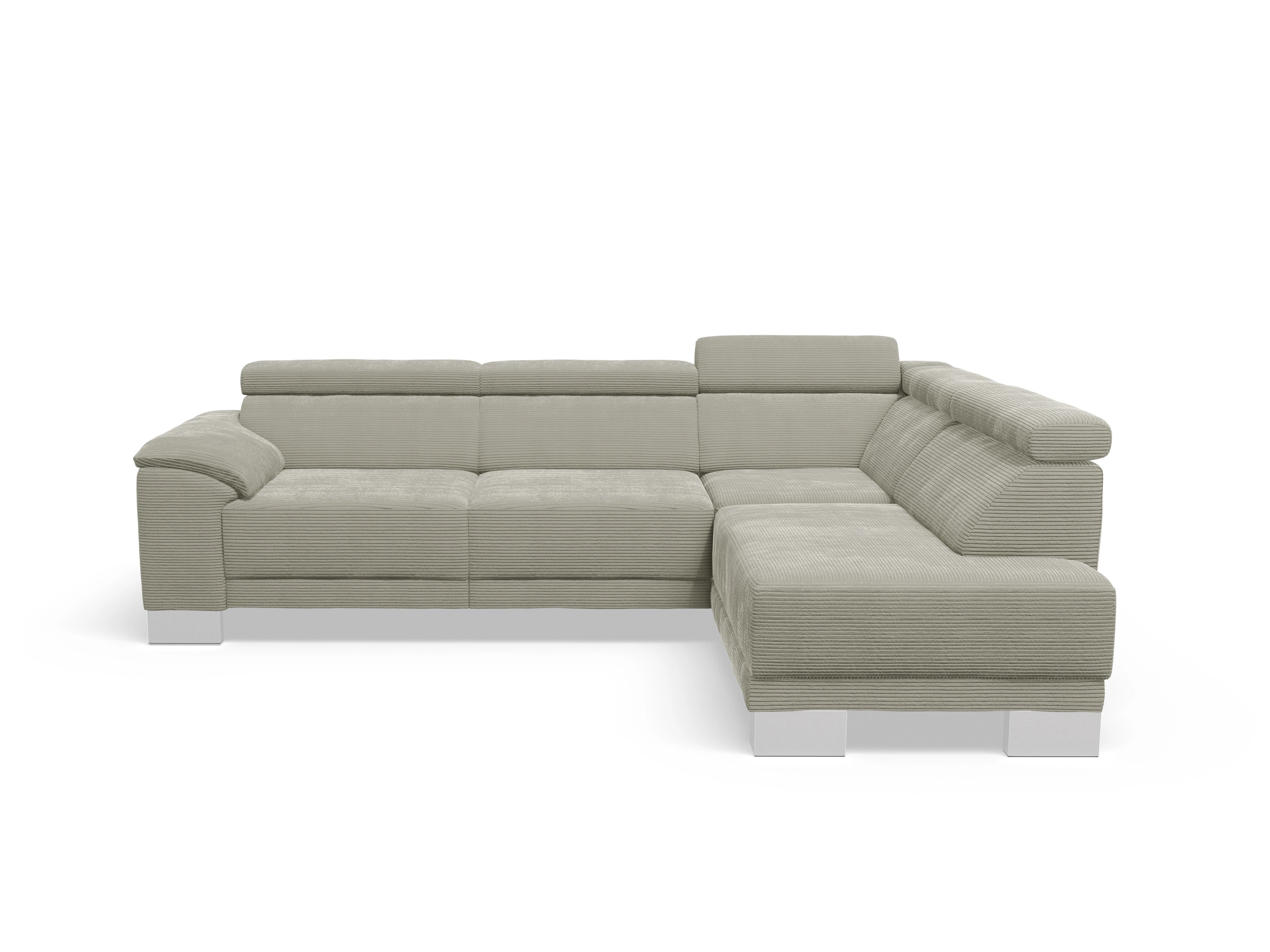Ansicht des Produktes Antonio Ecksofa rechts Abschluss offen in Stoff Braun