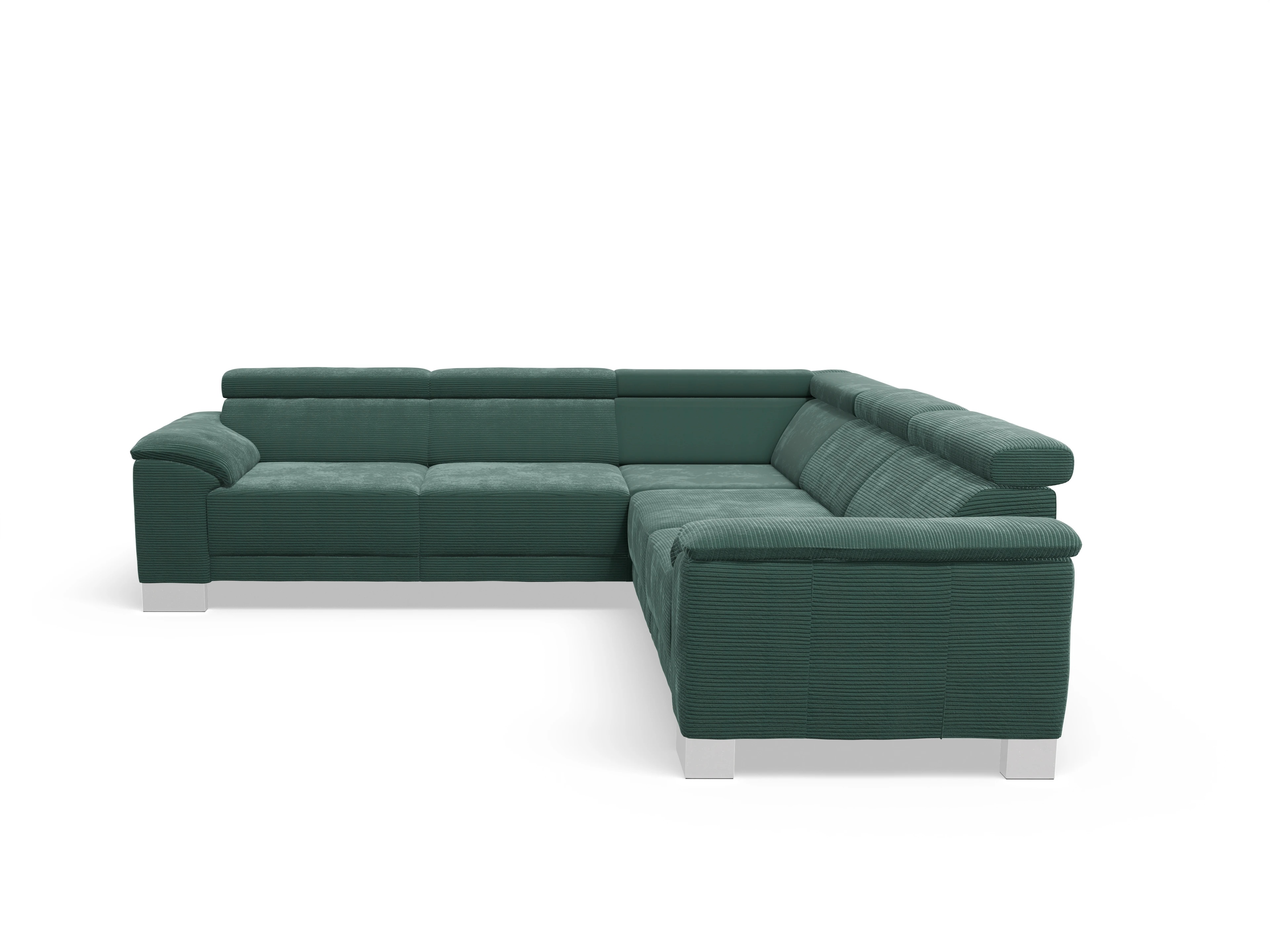 Ansicht des Produktes Antonio Ecksofa gleichschenklig in Stoff Grün