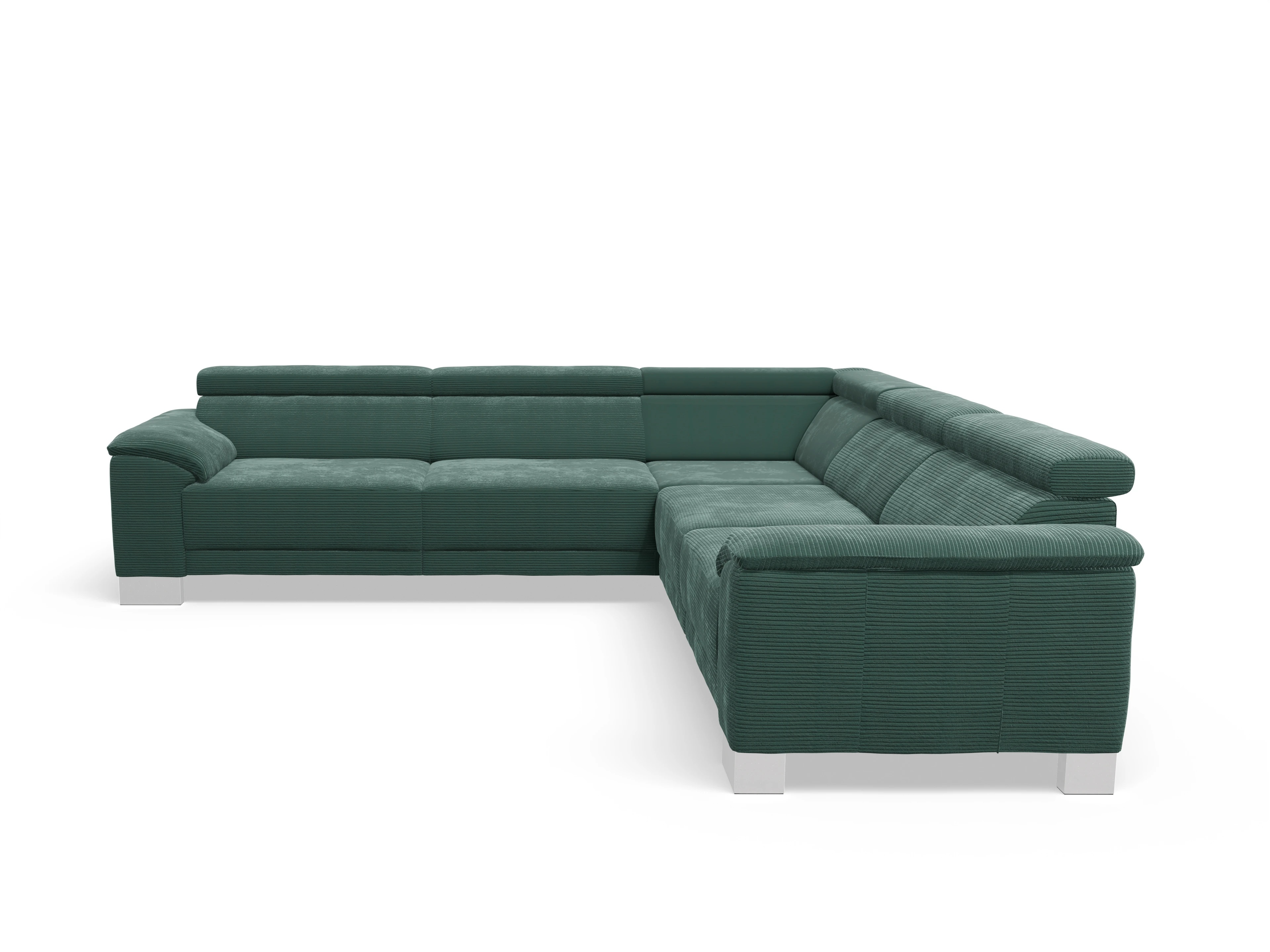 Ansicht des Produktes Antonio Ecksofa gleichschenklig in Stoff Grün