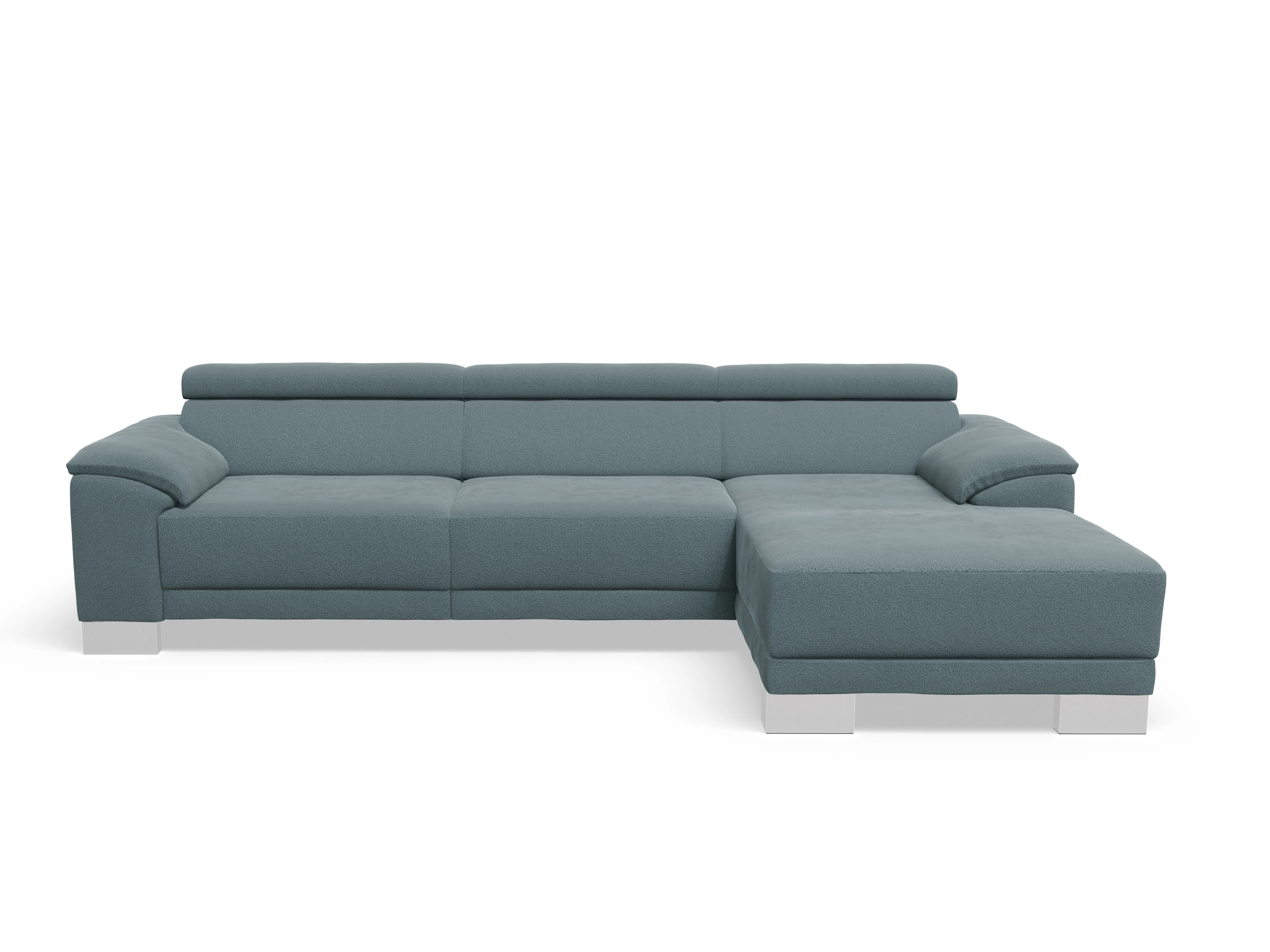 Antonio Ecksofa LO Large R Ansicht des Produktes Antonio Ecksofa rechts Abschluss offen in Stoff Grün