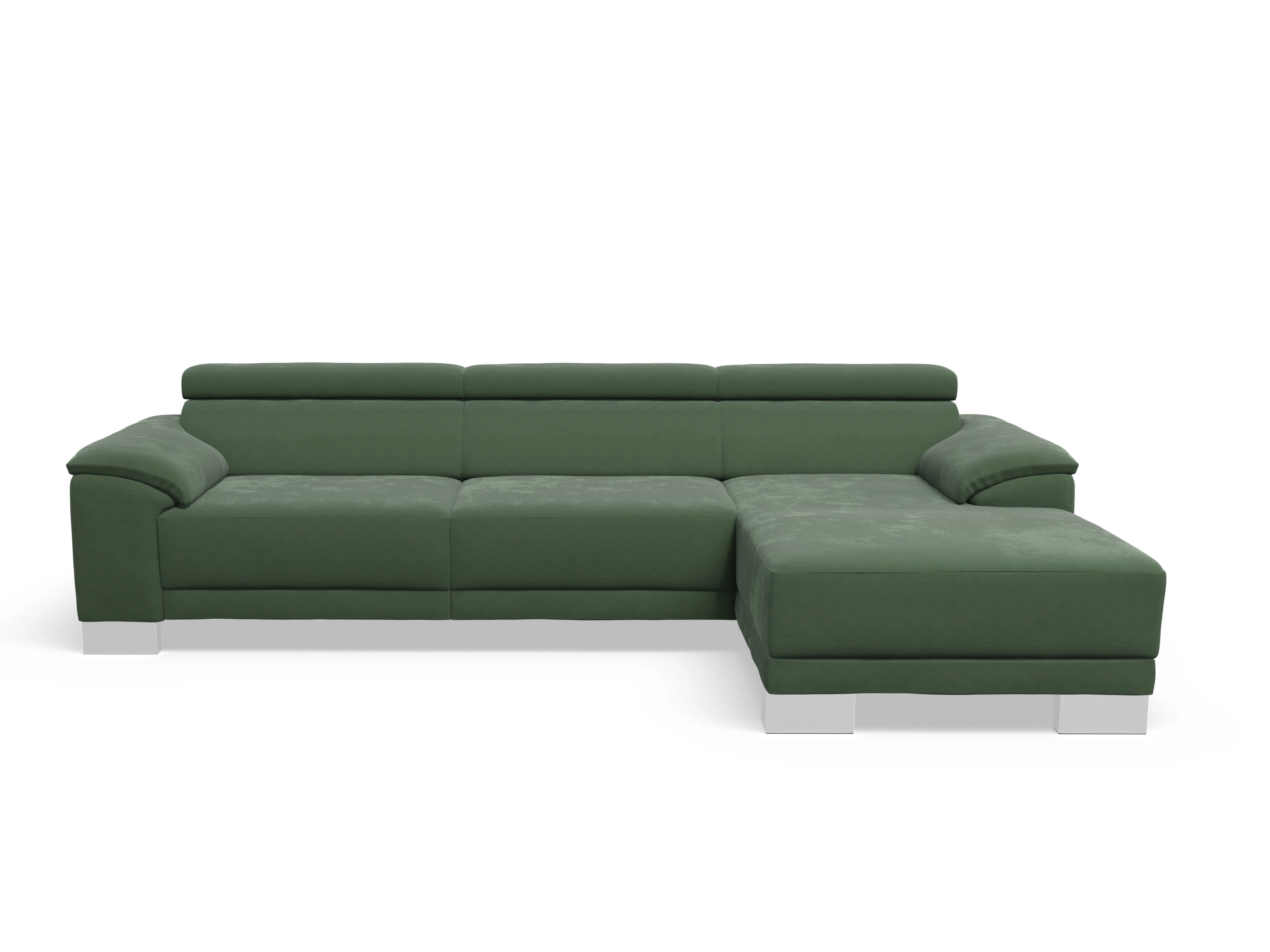 Antonio Ecksofa LO Large R Ansicht des Produktes Antonio Ecksofa rechts Abschluss offen in Stoff Grün