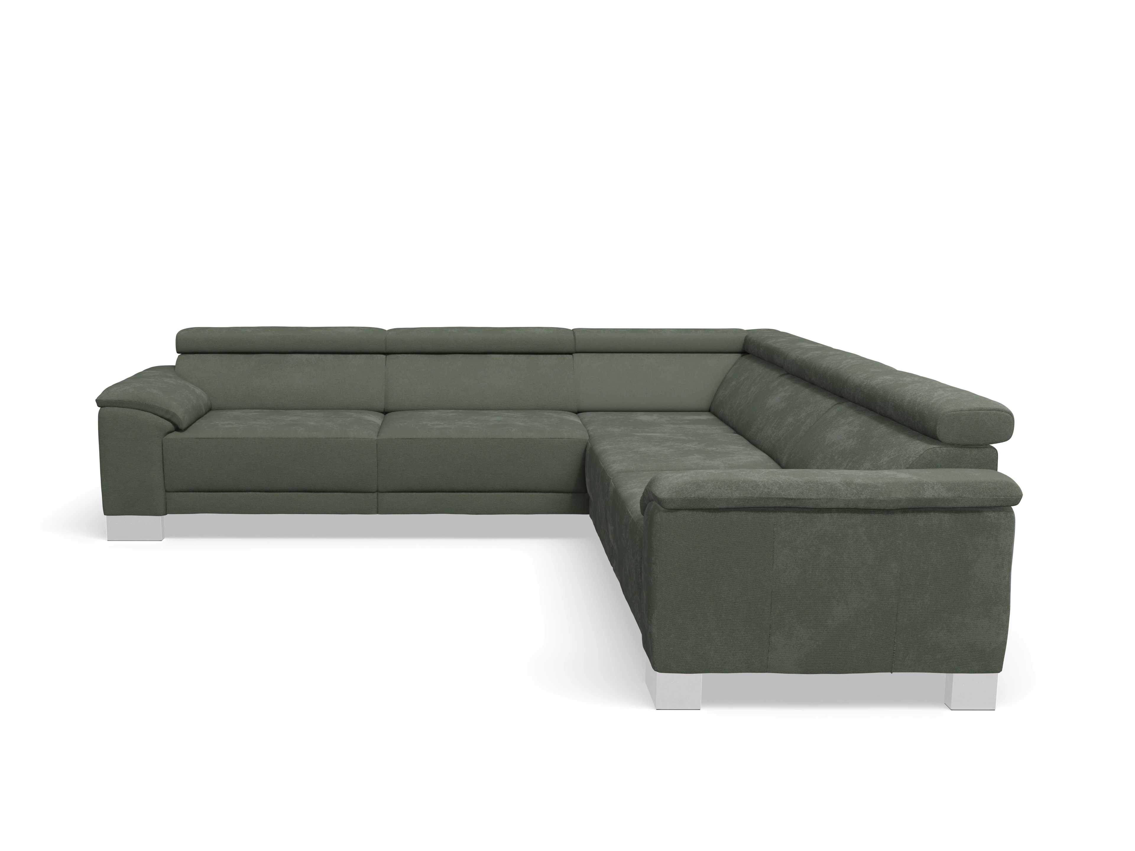 Ansicht des Produktes Antonio Ecksofa gleichschenklig in Stoff Grün