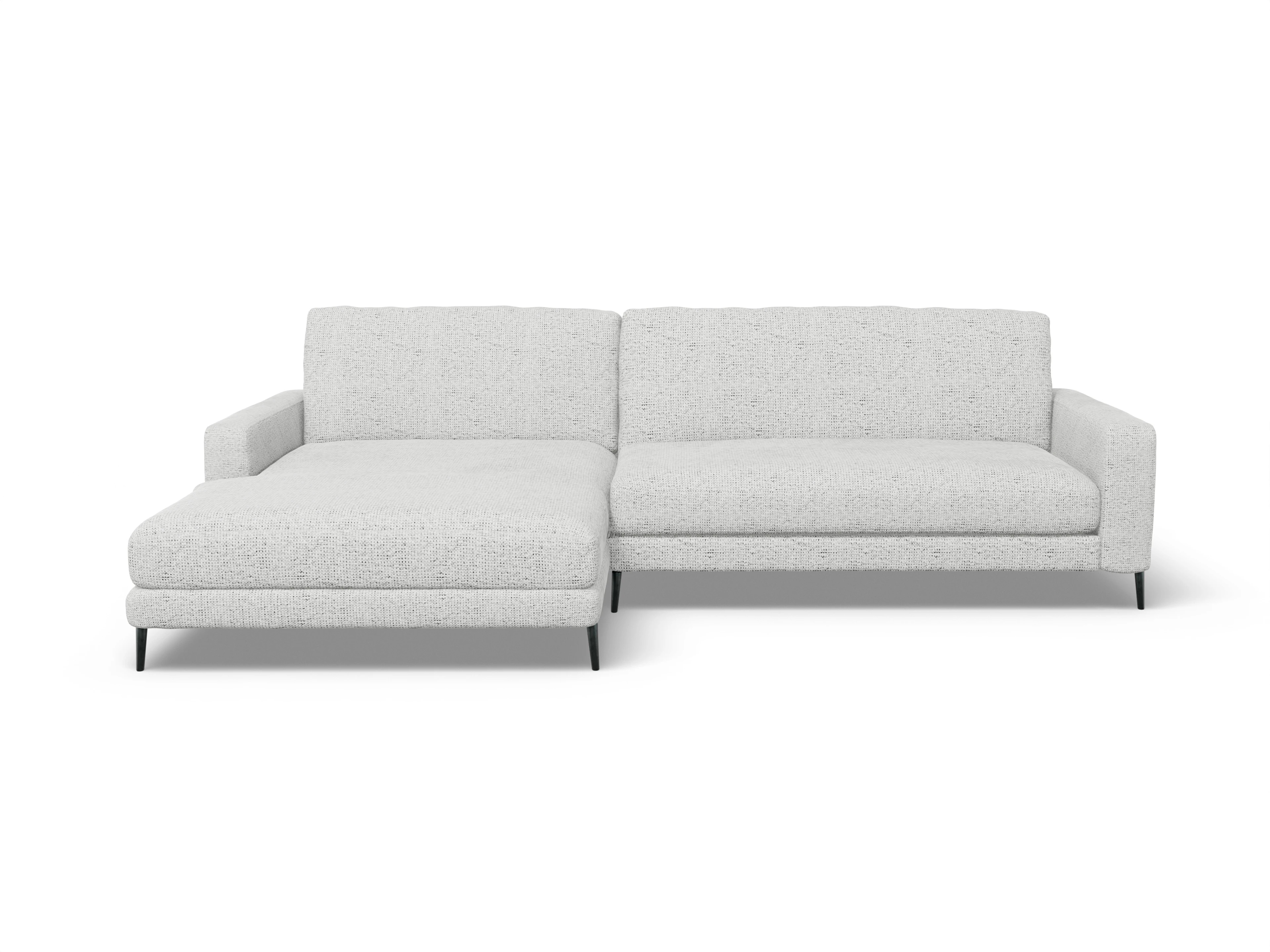 Urbana LOXL Medium L Ansicht des Produktes Urbana Ecksofa links Abschluss offen in Stoff Grau