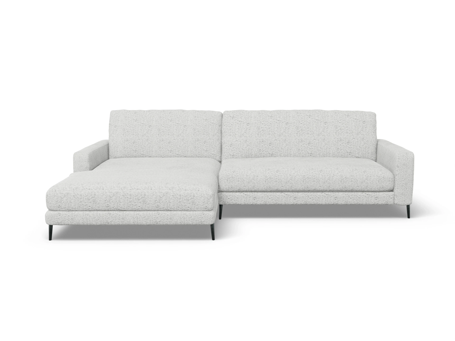Ansicht des Produktes Urbana Ecksofa links Abschluss offen in Stoff Grau