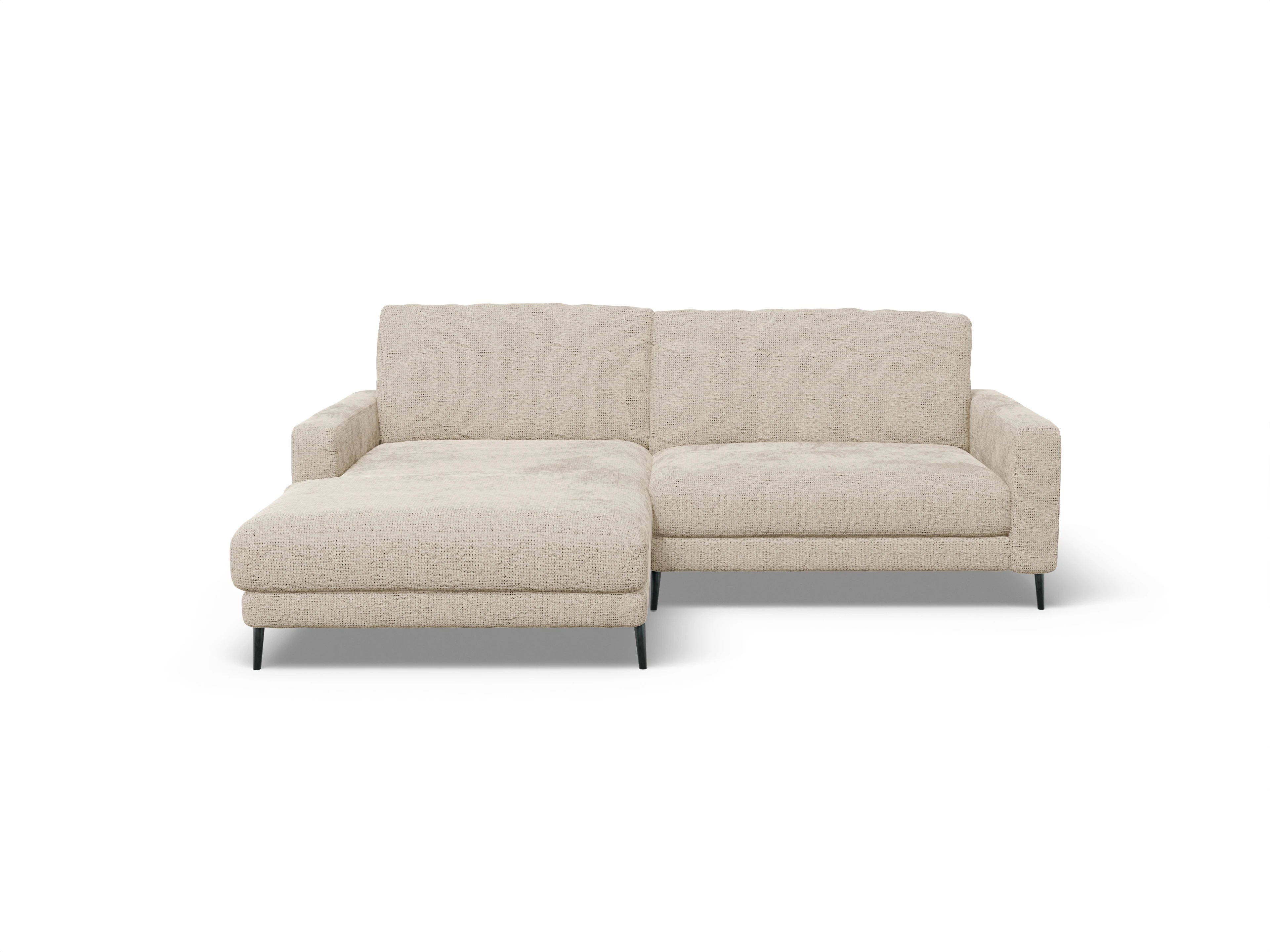 Ansicht des Produktes Urbana Ecksofa links Abschluss offen in Stoff Beige