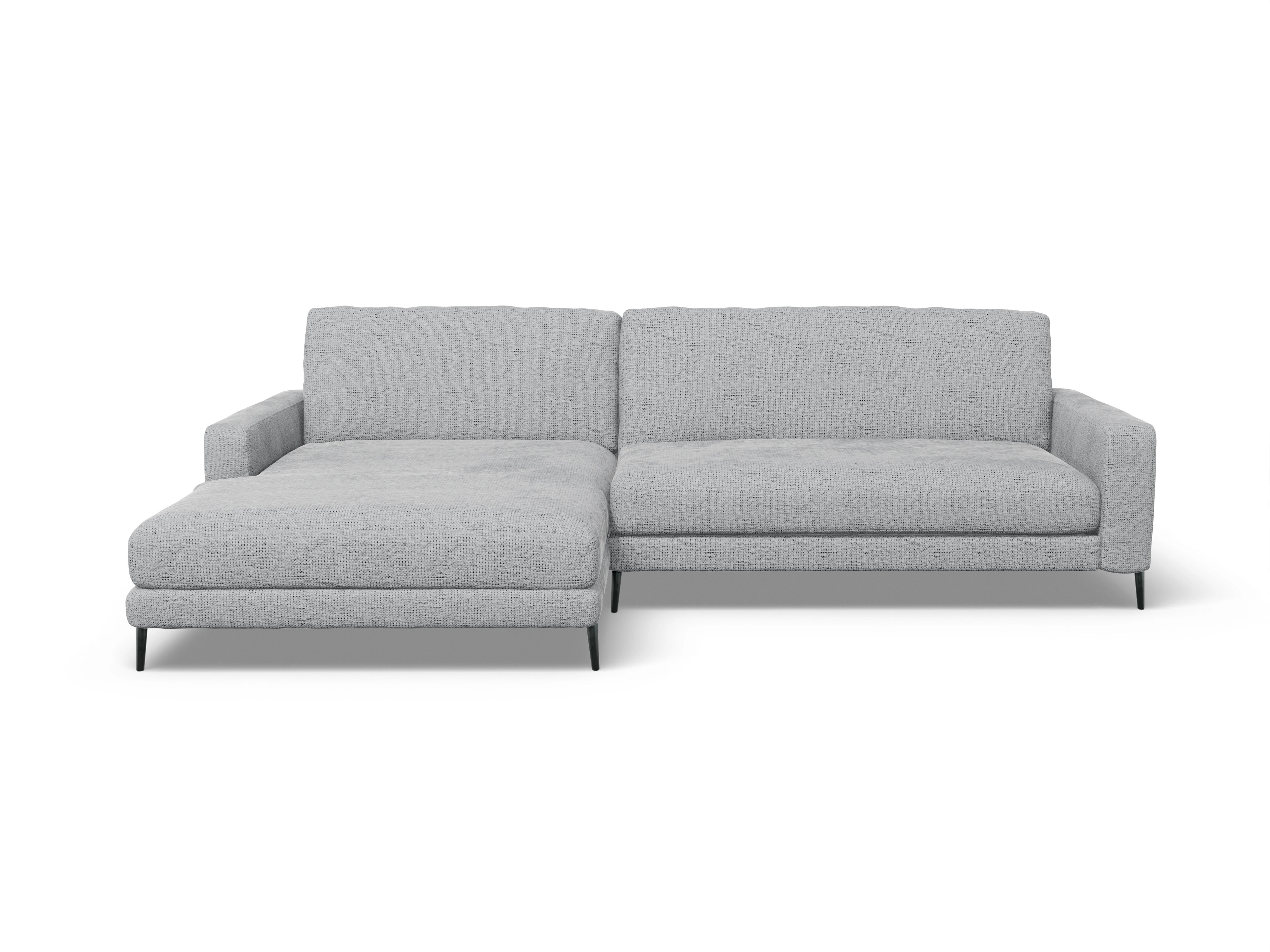 Urbana LOXL Medium L Ansicht des Produktes Urbana Ecksofa links Abschluss offen in Stoff Grau