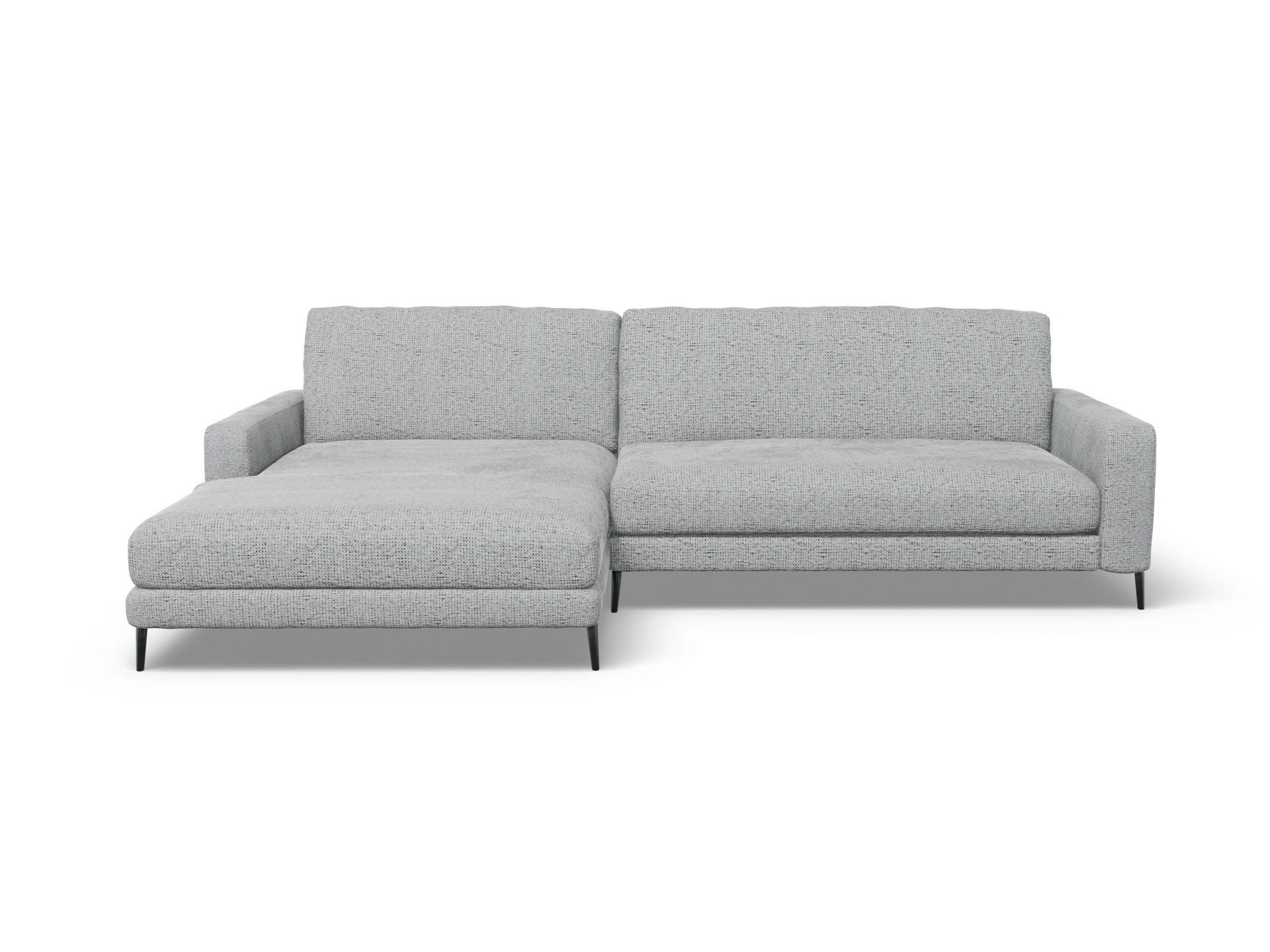 Ansicht des Produktes Urbana Ecksofa links Abschluss offen in Stoff Grau