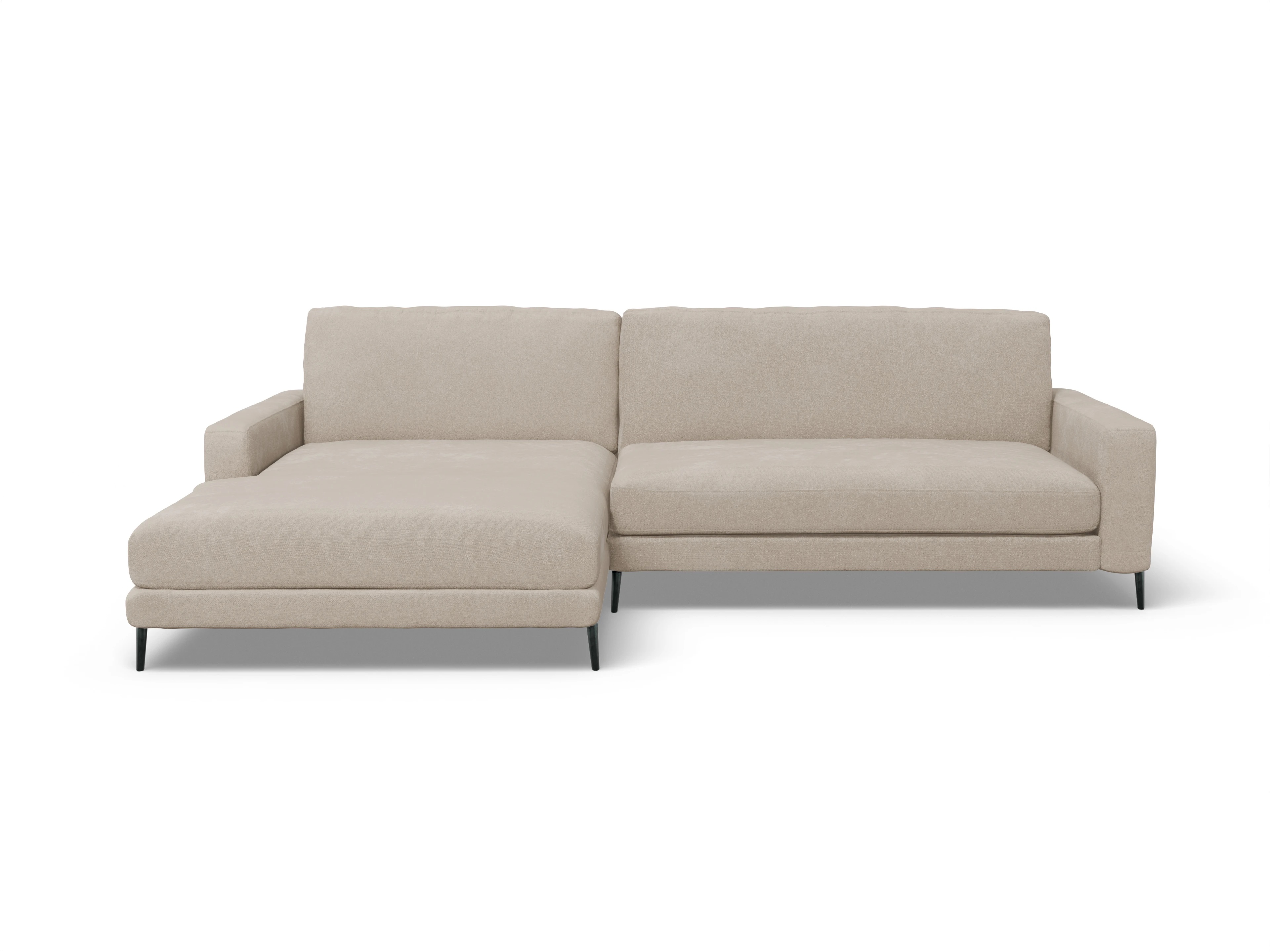 Ansicht des Produktes Urbana Ecksofa links Abschluss offen in Stoff Beige