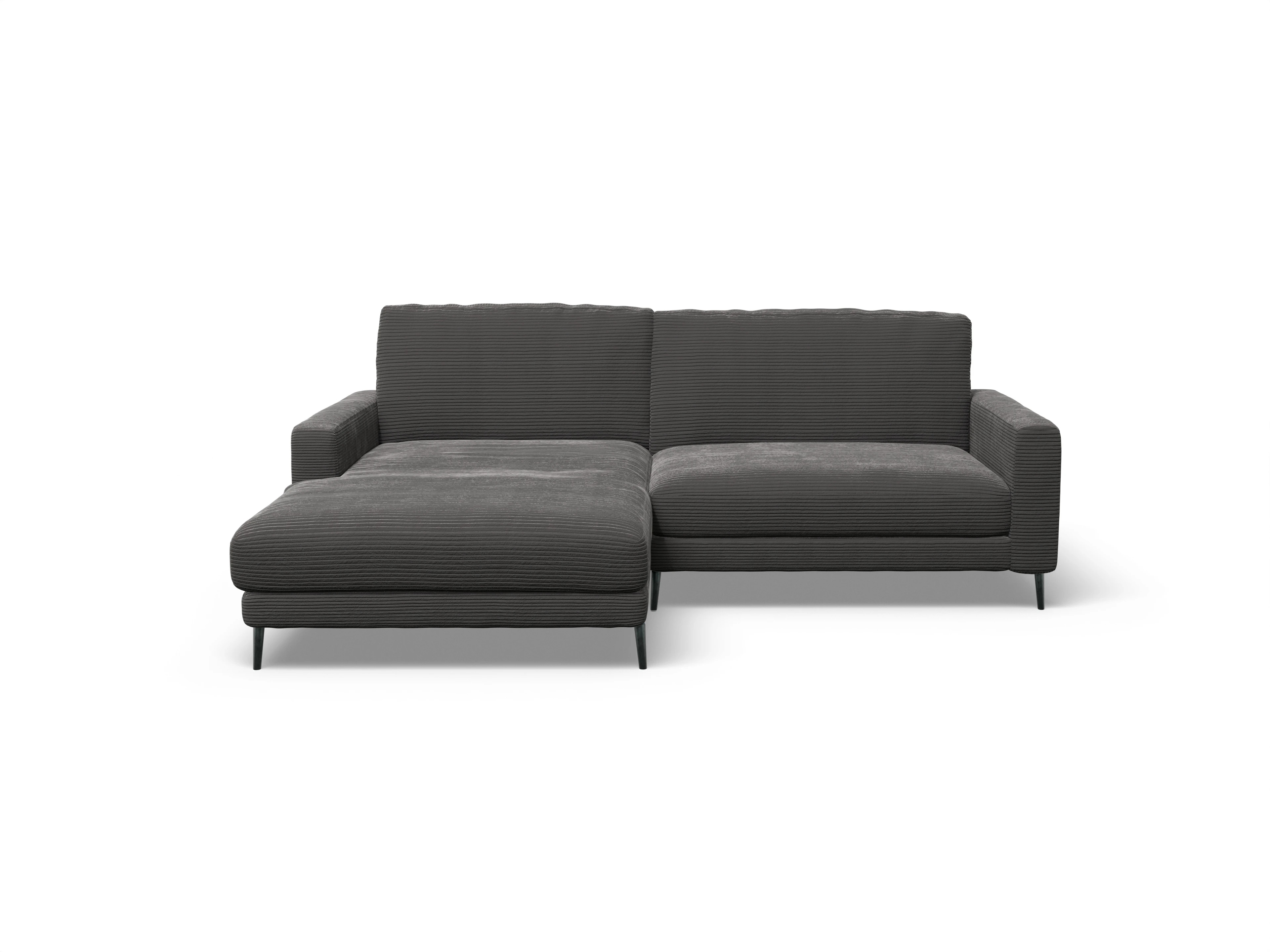 Ansicht des Produktes Urbana Ecksofa links Abschluss offen in Stoff Grau
