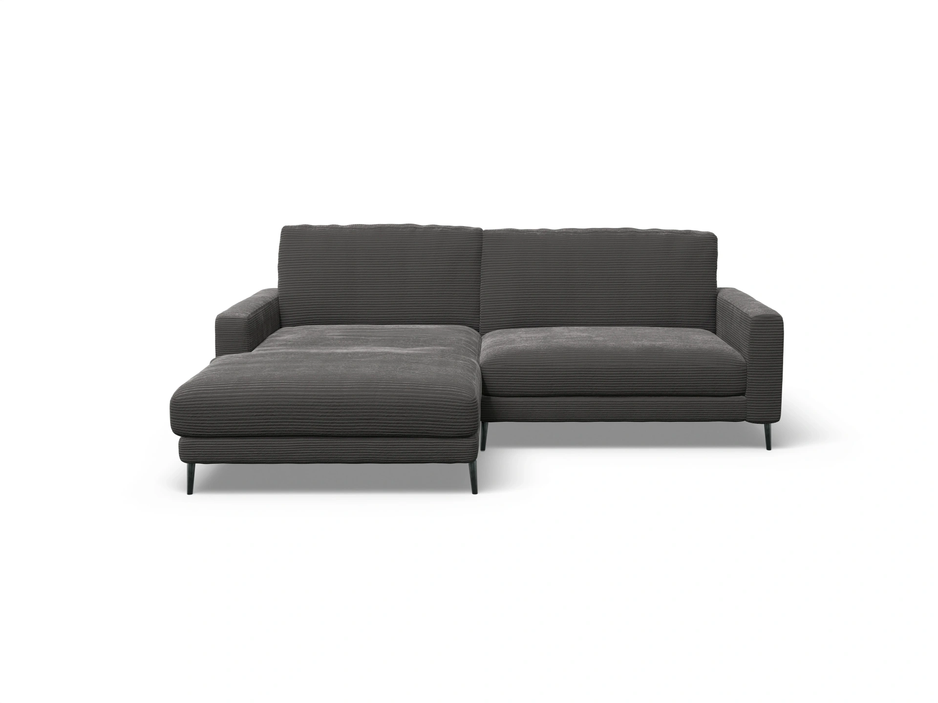 Ansicht des Produktes Urbana Ecksofa links Abschluss offen in Stoff Grau