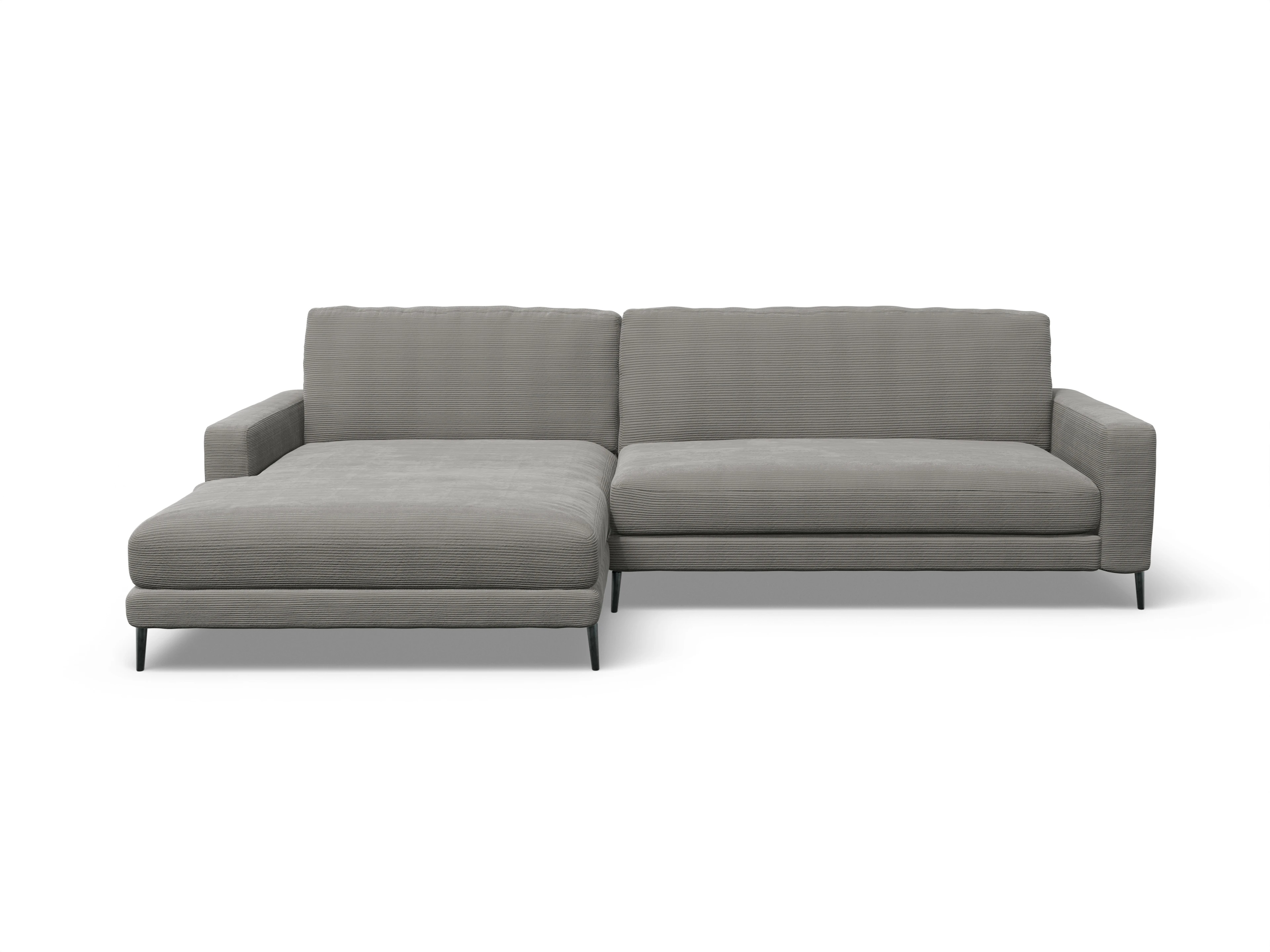 Urbana LOXL Medium L Ansicht des Produktes Urbana Ecksofa links Abschluss offen in Stoff Grau