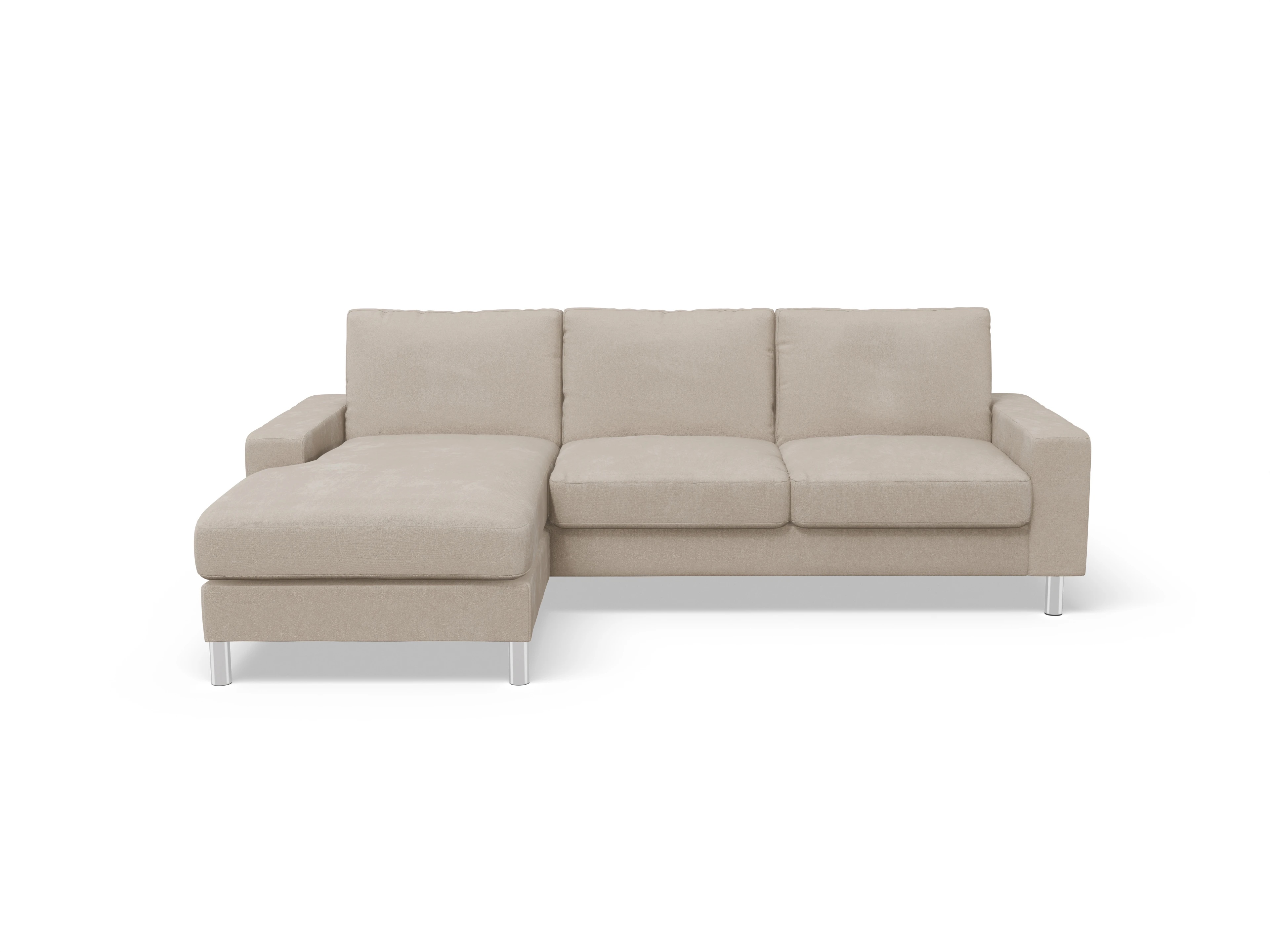 Campo Move Ecksofa LO Small L Ansicht des Produktes Campo Move Ecksofa links Abschluss offen in Stoff Beige