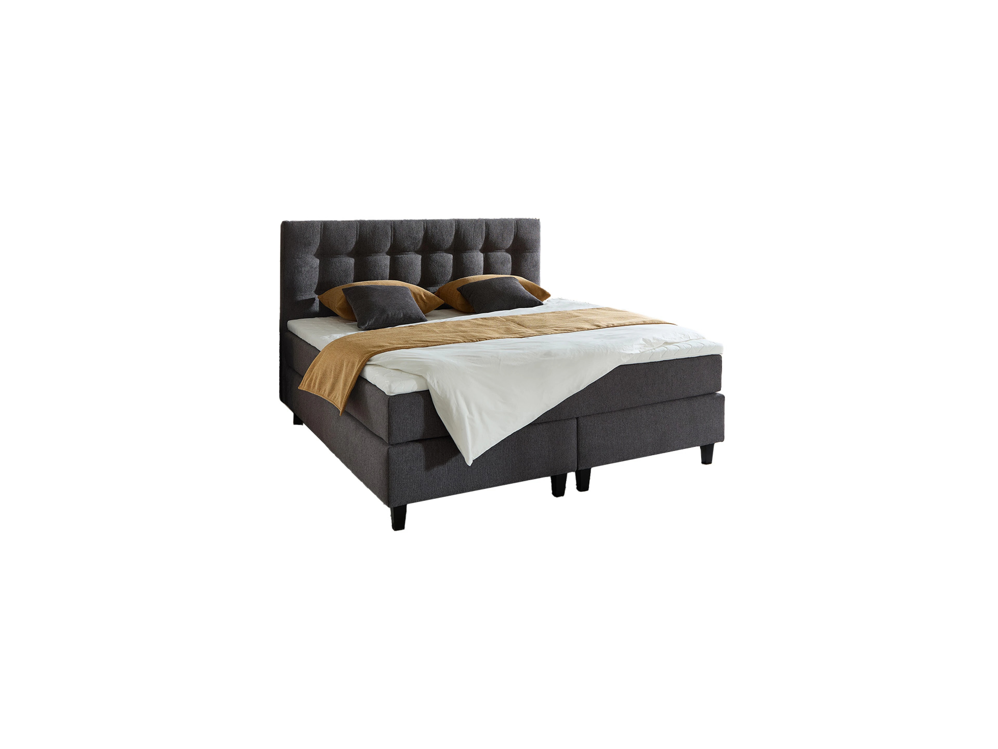 Ansicht des Produktes EVO Standard Boxspringbett in Stoff Schwarz