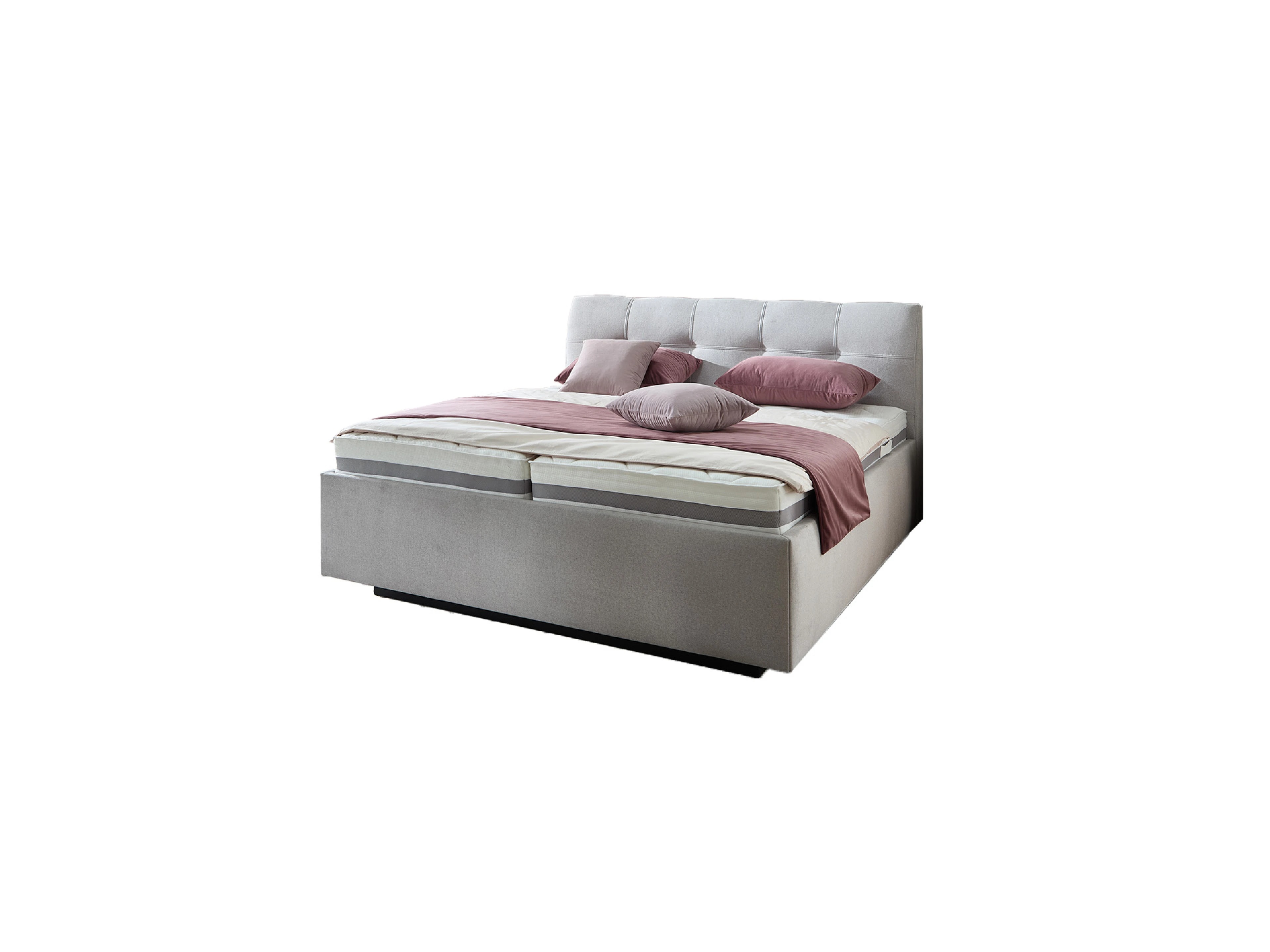 Ansicht des Produktes EVO 600/2 Boxspringbett in Stoff Grau