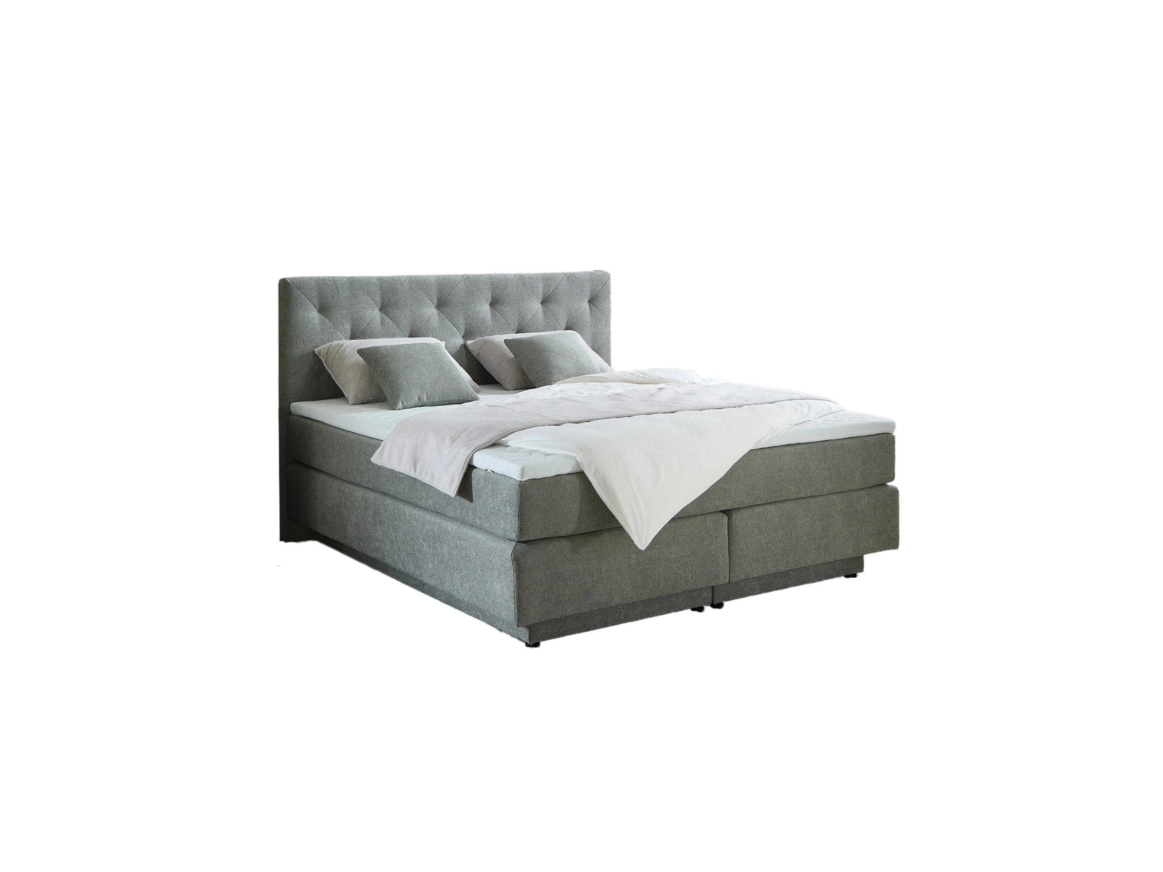 Ansicht des Produktes Compac EVO Boxspringbett in Stoff Grau
