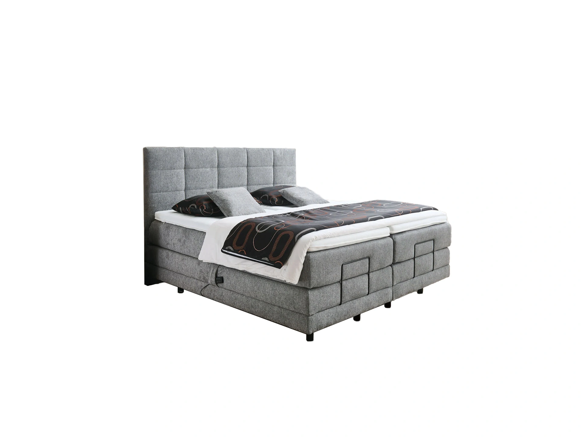 Ansicht des Produktes BX-4000 Boxspringbett in Stoff Grau