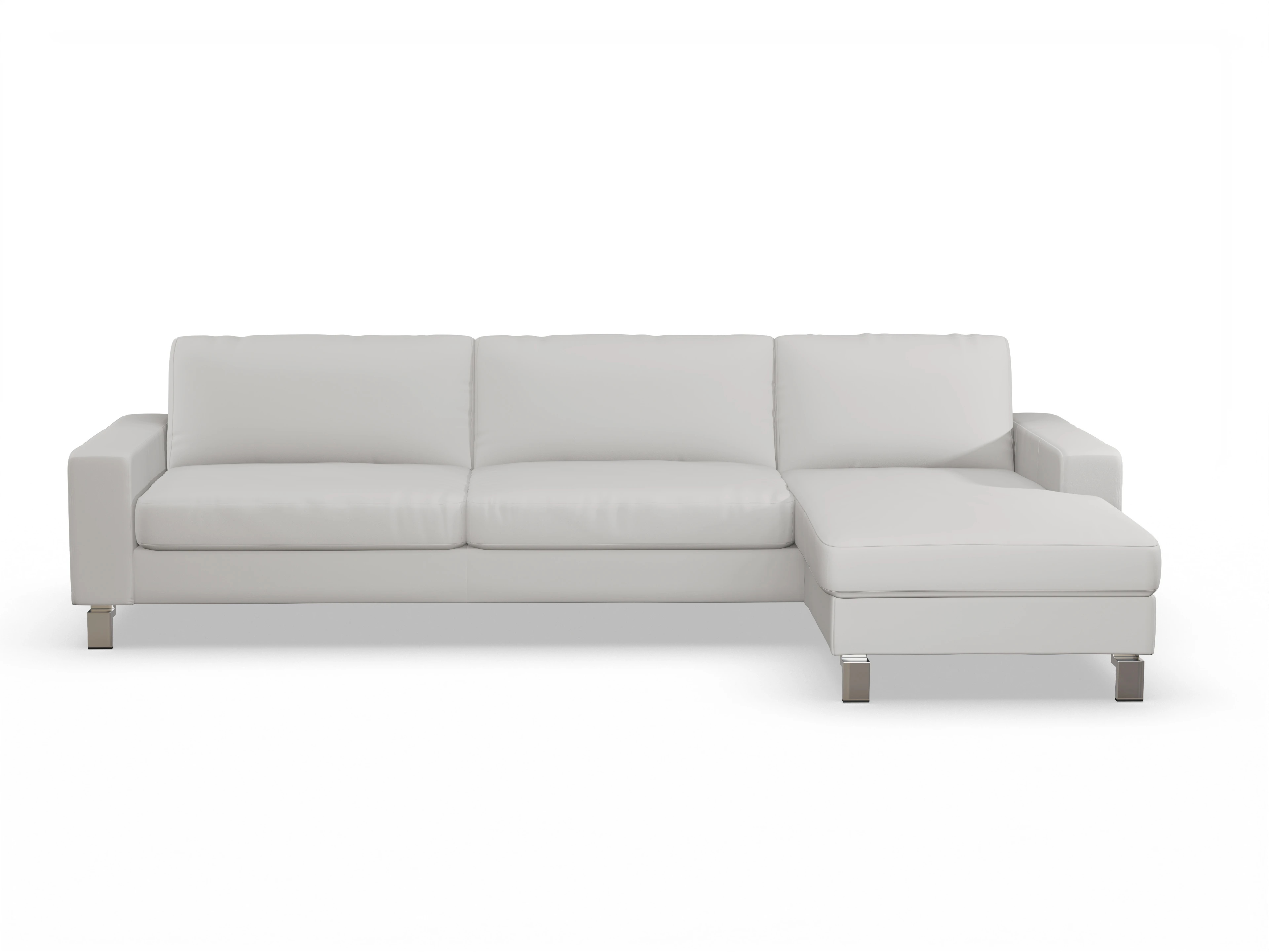 Ansicht des Produktes Indiana Ecksofa rechts Abschluss offen in Leder Grau