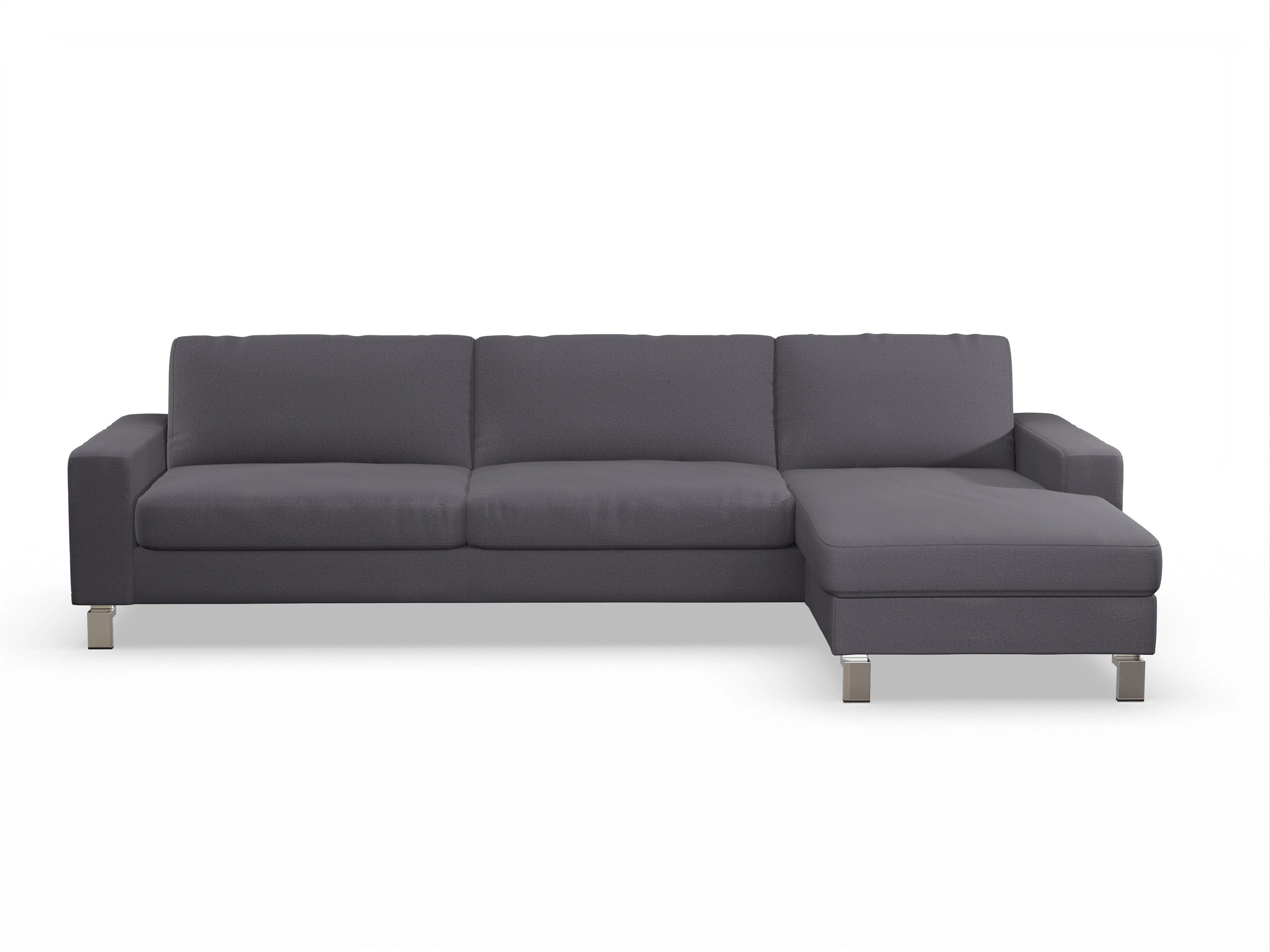 Ansicht des Produktes Indiana Ecksofa rechts Abschluss offen in Stoff Grau